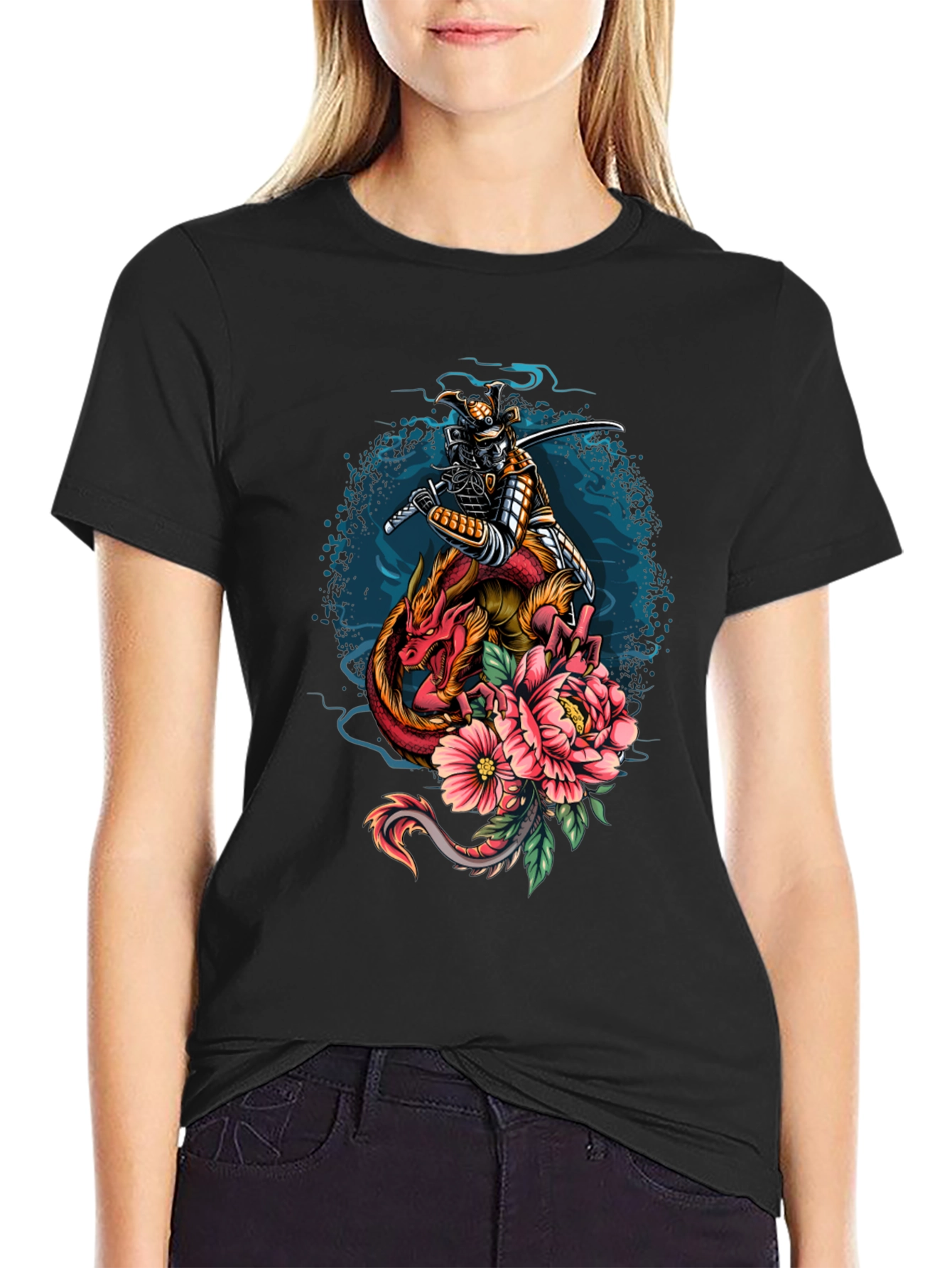 Samurai Dragon Graphic Tee