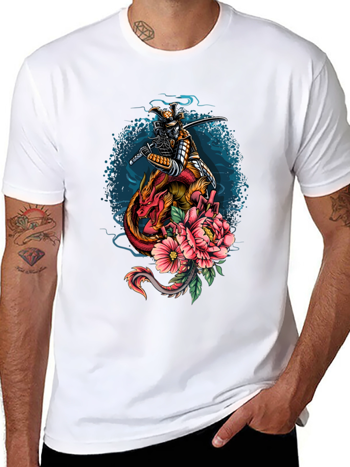 Samurai Dragon Graphic Tee