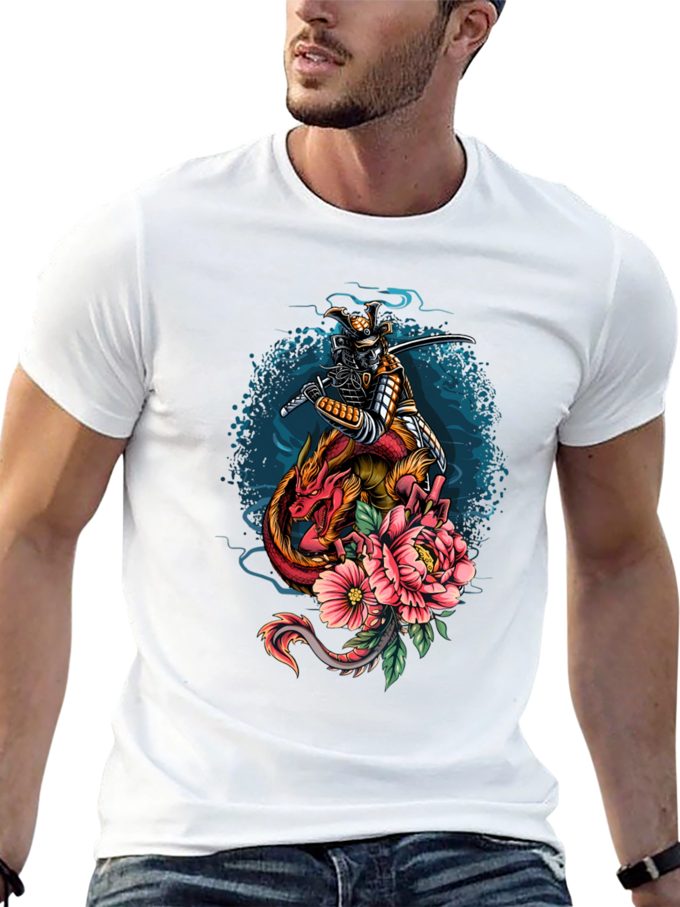 Samurai Dragon Graphic Tee