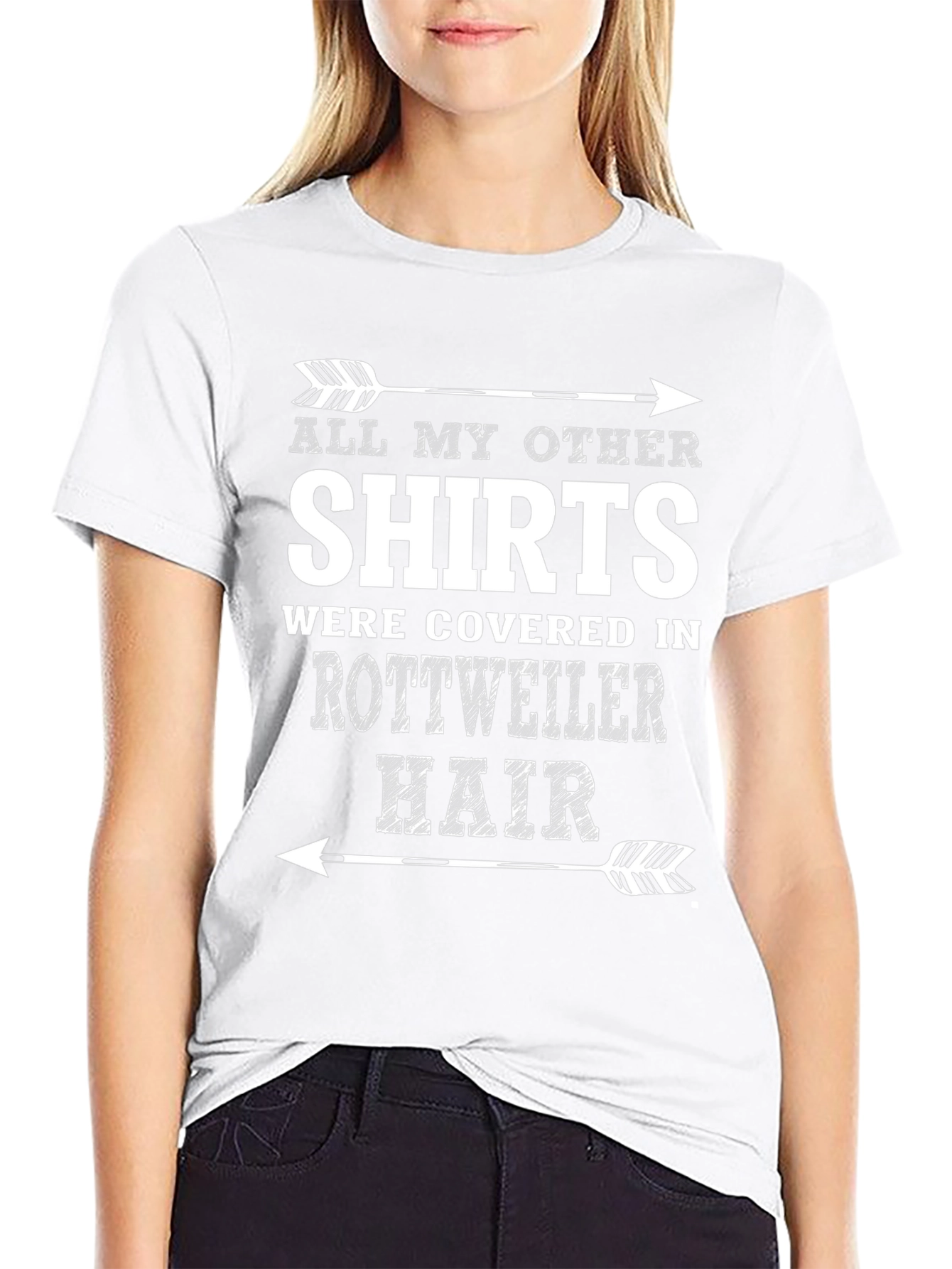Rottweiler Hair T-Shirt Funny Dog Lover Tee