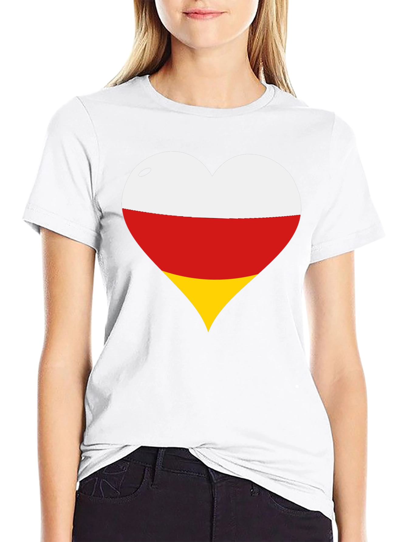 Ossetia Flag Heart T-Shirt