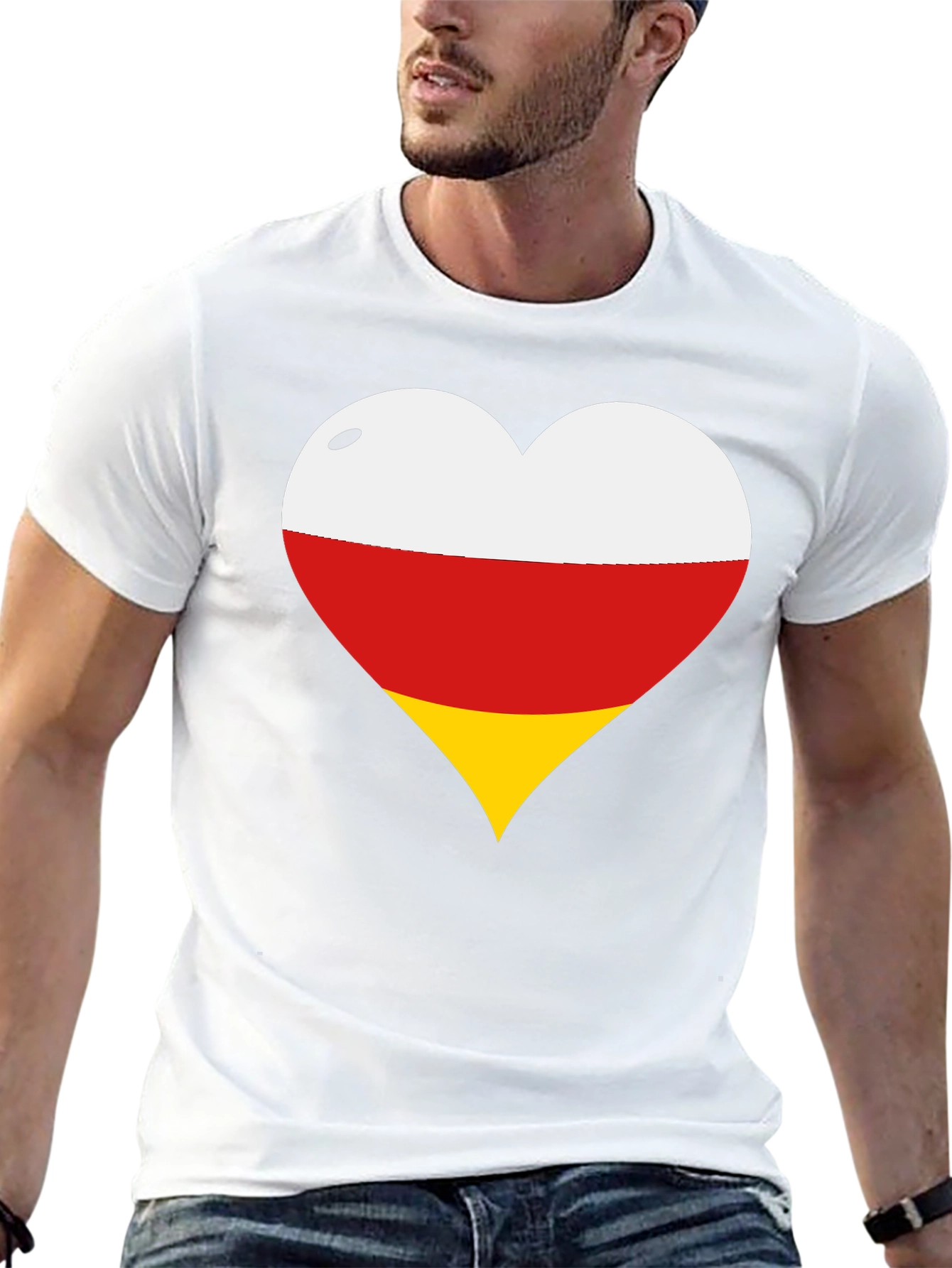 Ossetia Flag Heart T-Shirt