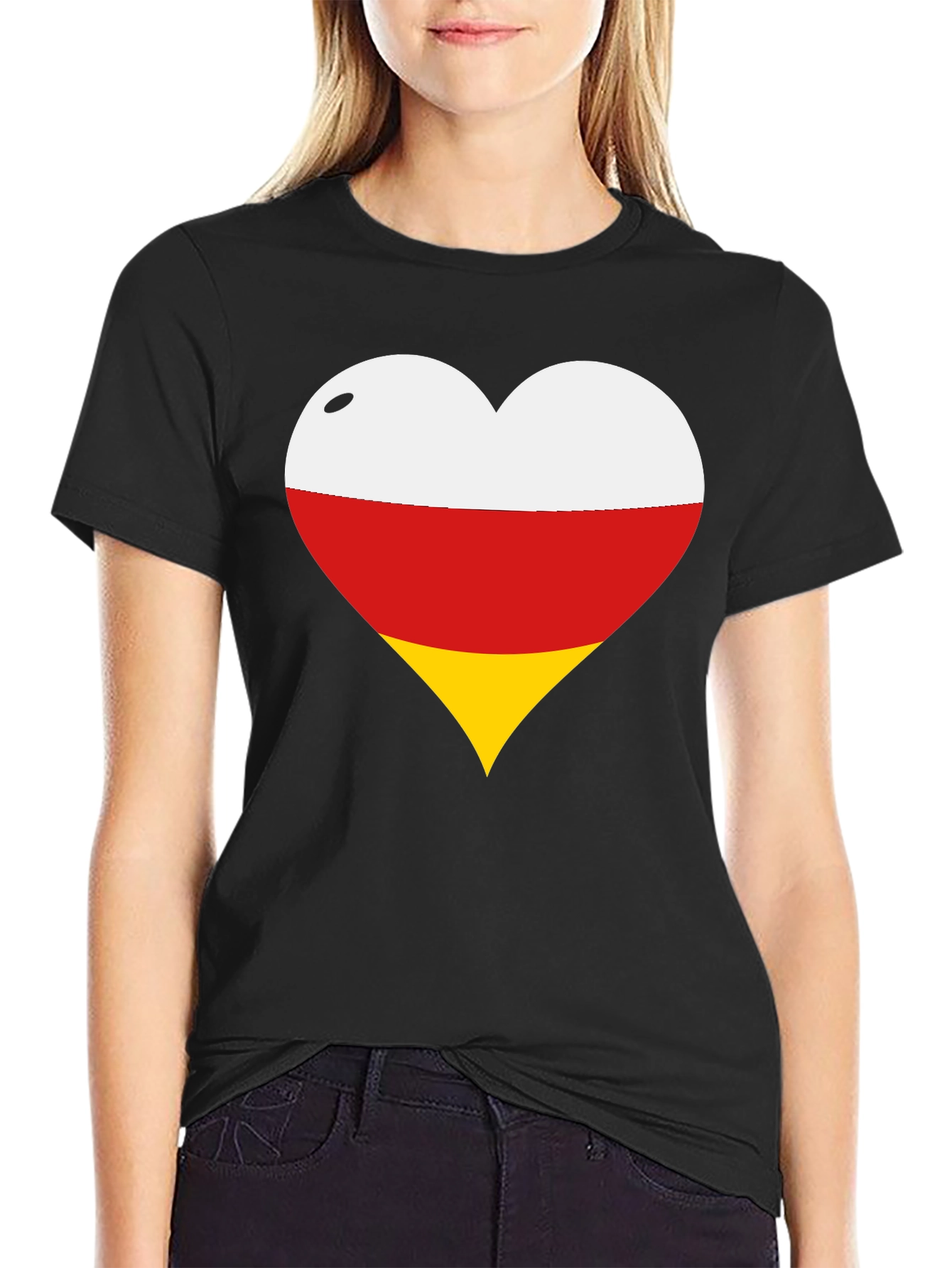 Ossetia Flag Heart T-Shirt