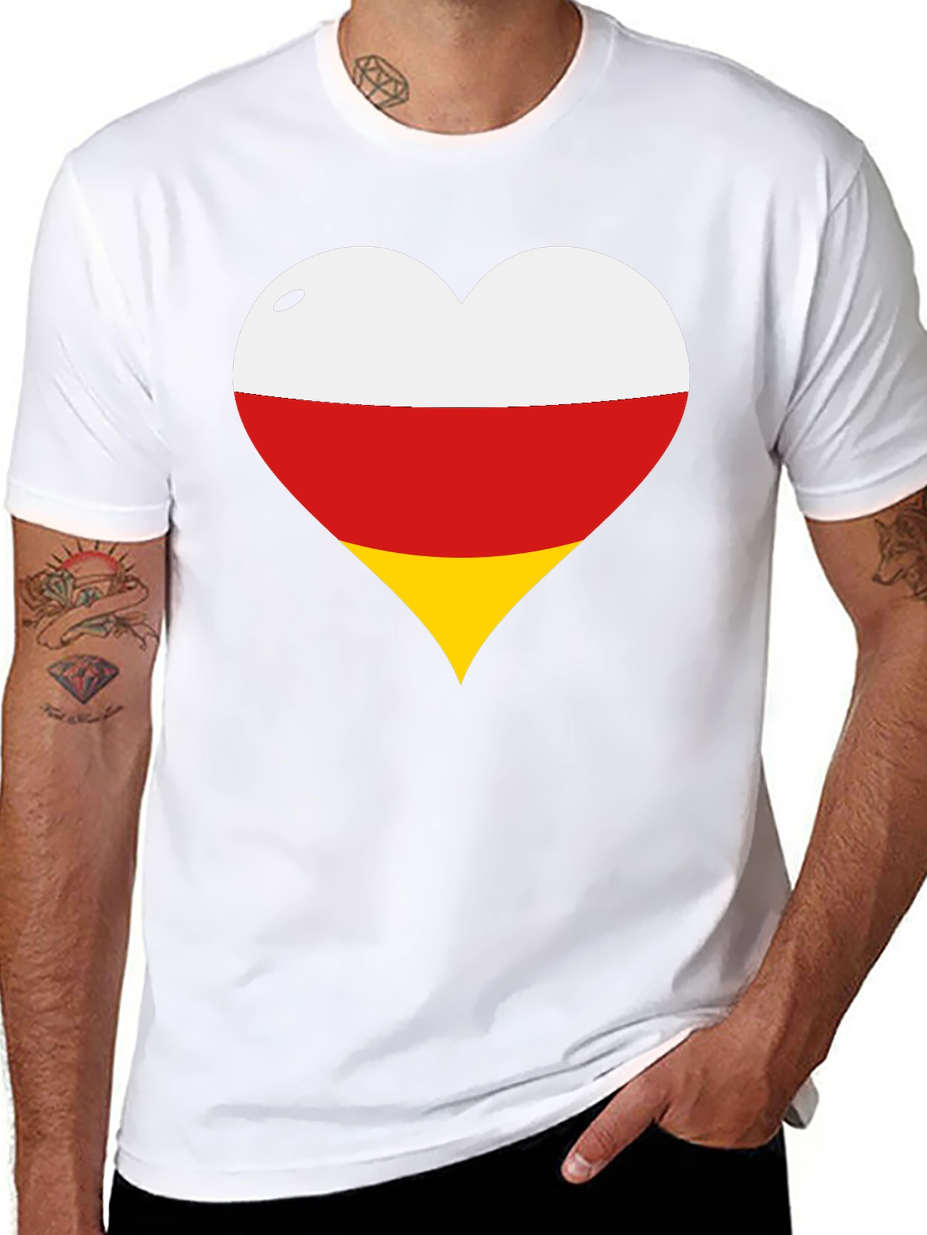 Ossetia Flag Heart T-Shirt