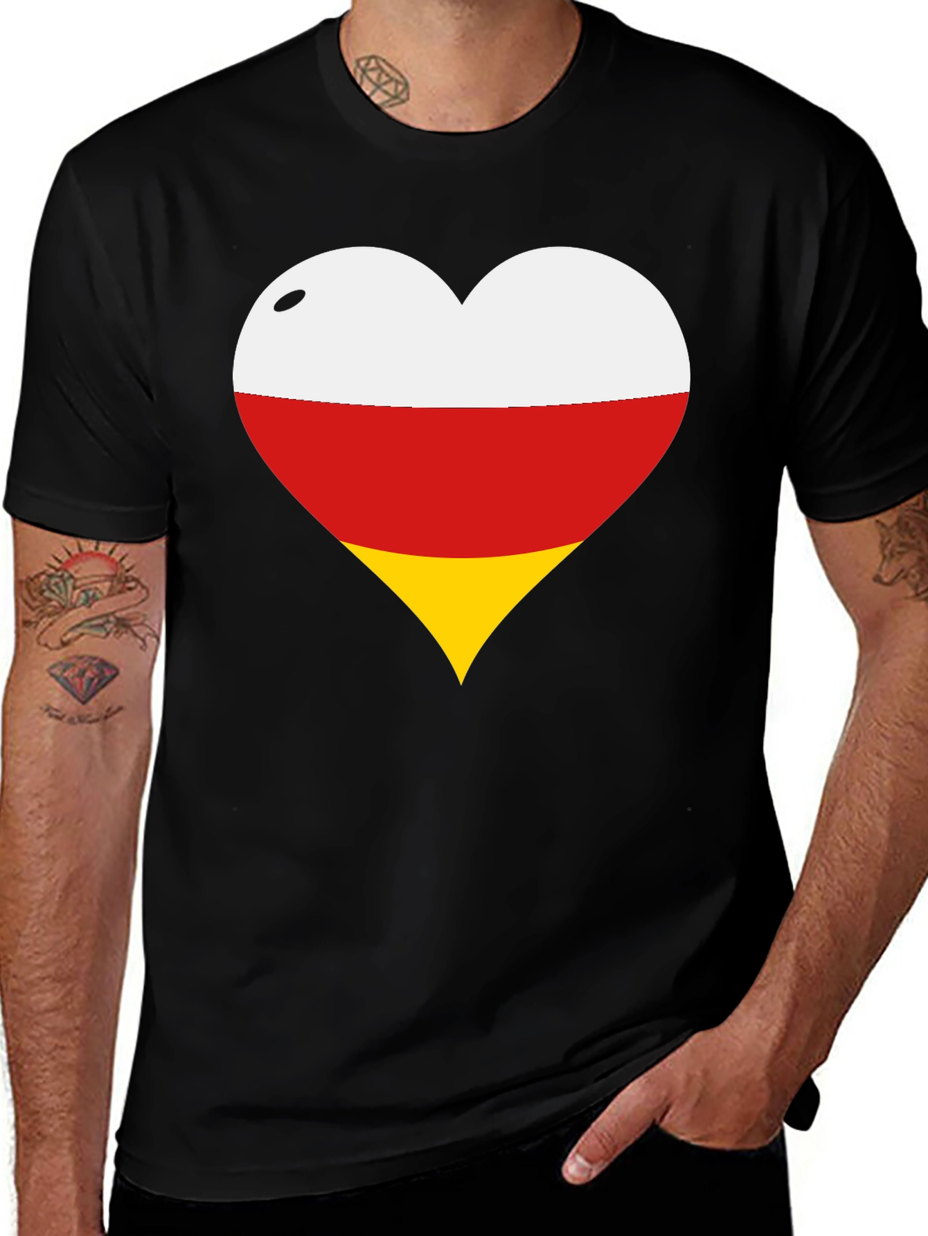 Ossetia Flag Heart T-Shirt