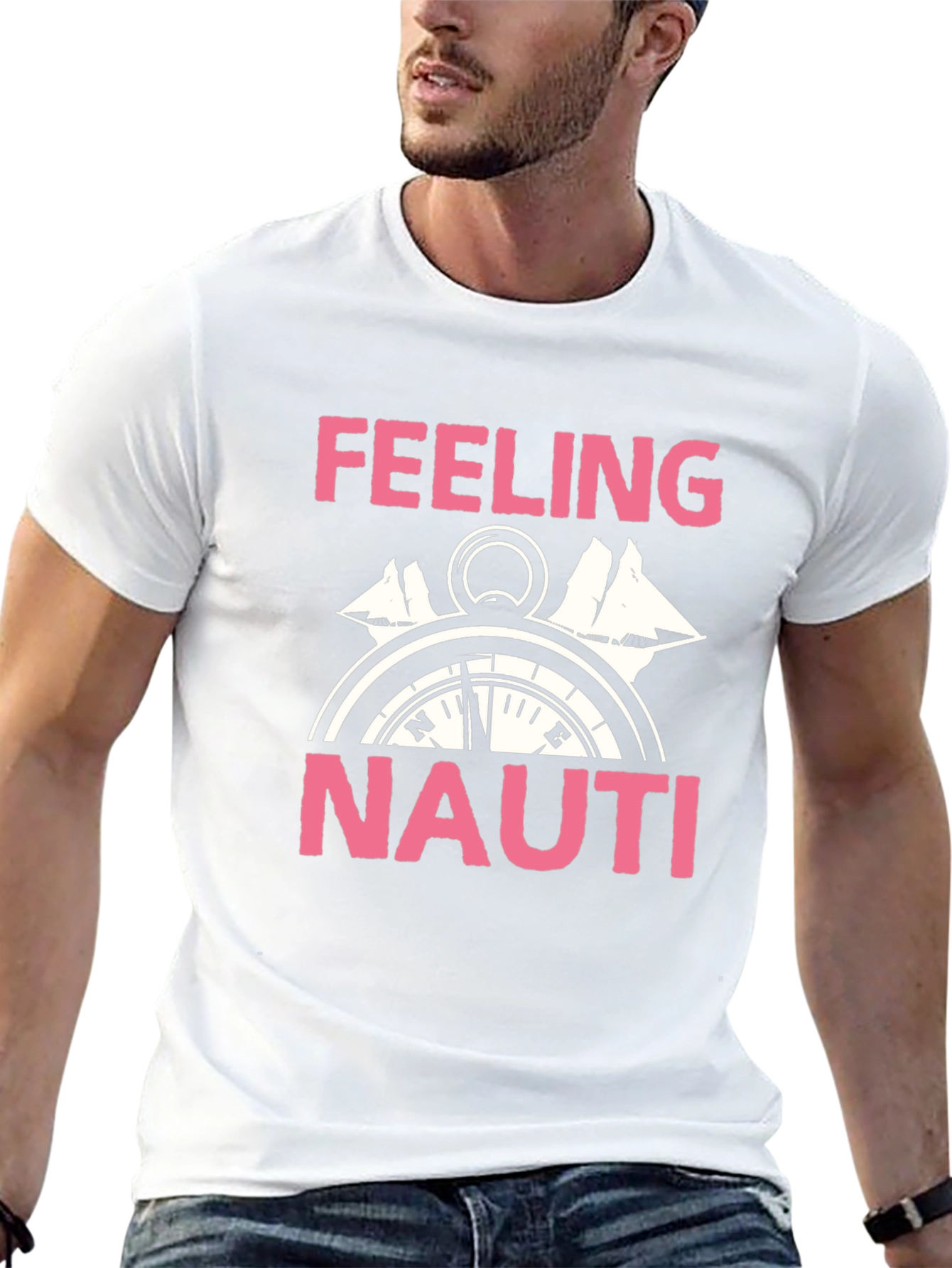 Feeling Nauti T-Shirt - Compass Design