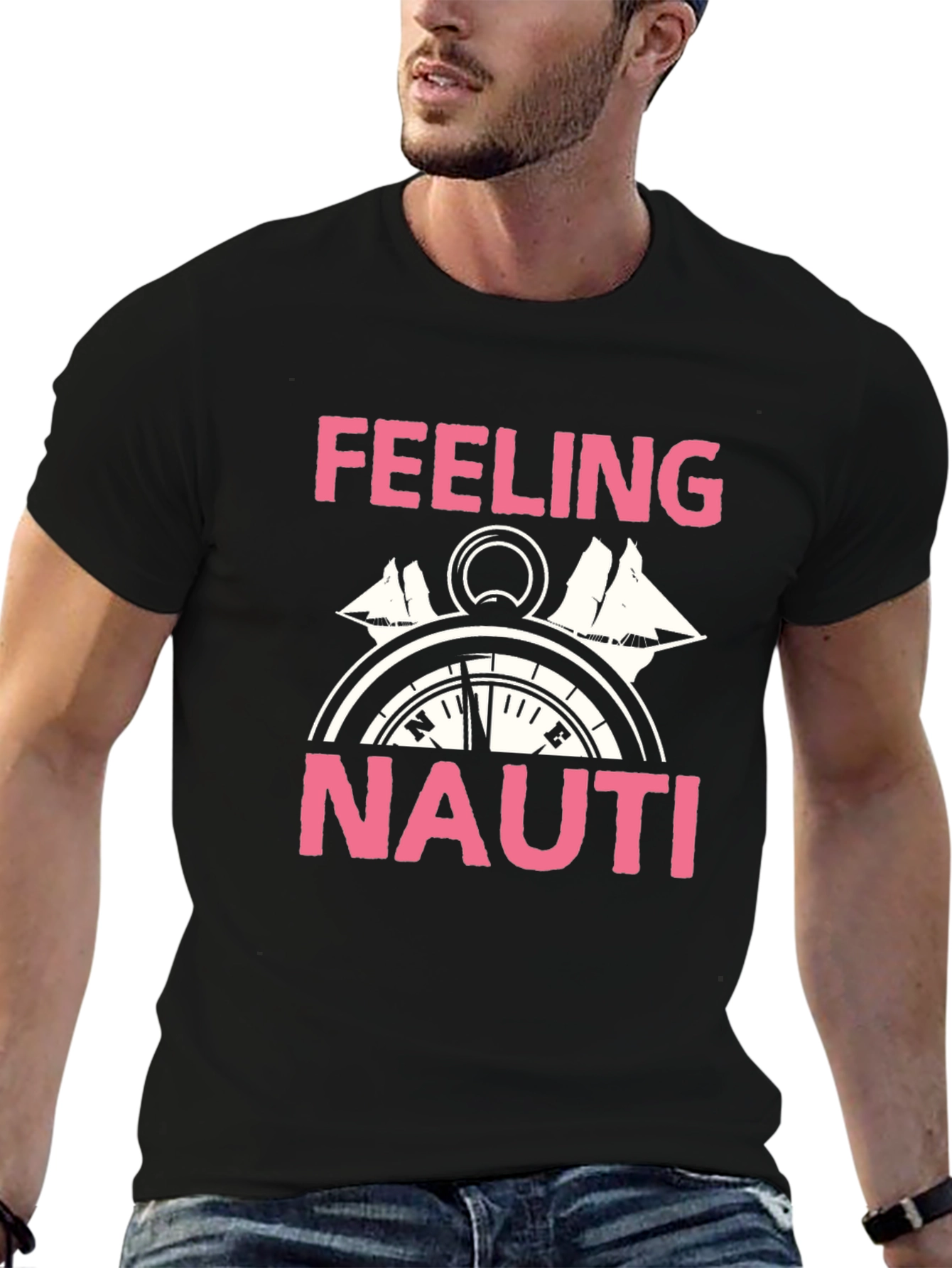 Feeling Nauti T-Shirt - Compass Design