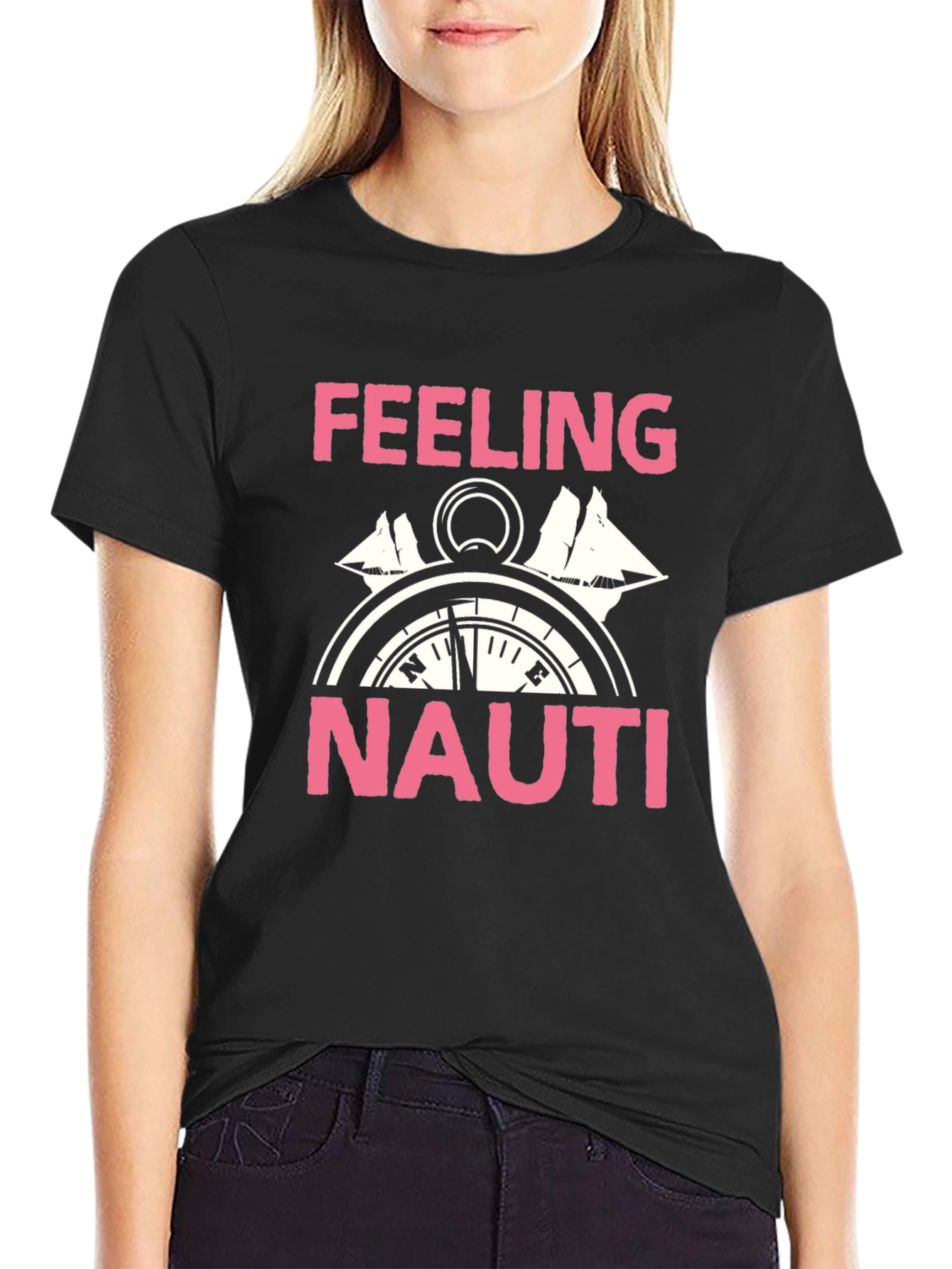 Feeling Nauti T-Shirt - Compass Design