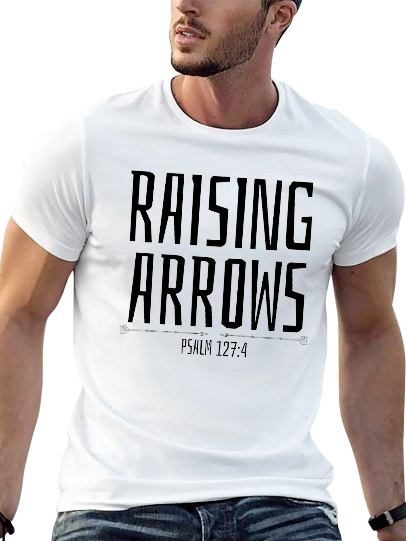 Raising Arrows Black T-Shirt - Psalm 127:4