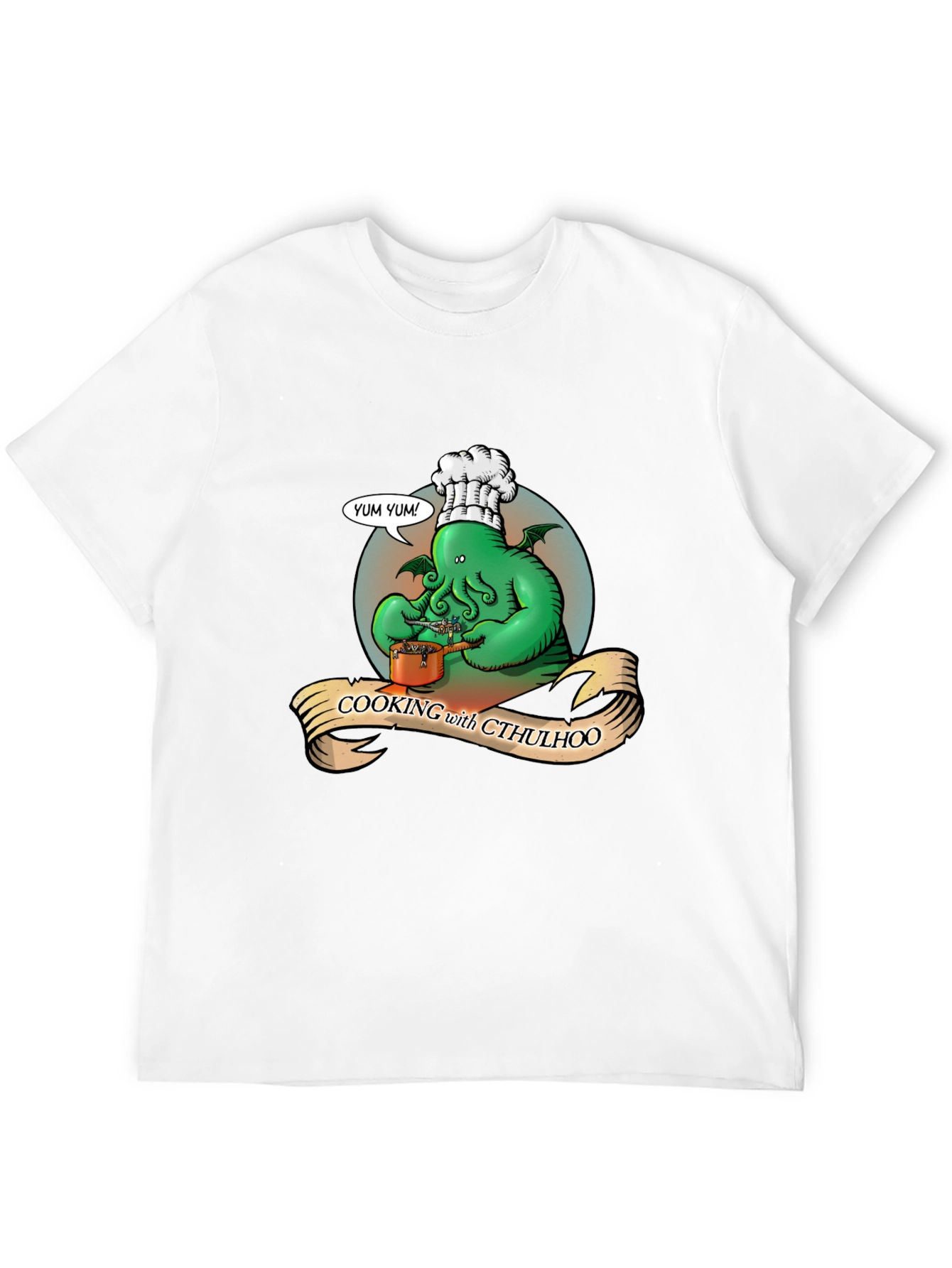 Cooking with Cthulhu Black Graphic T-Shirt