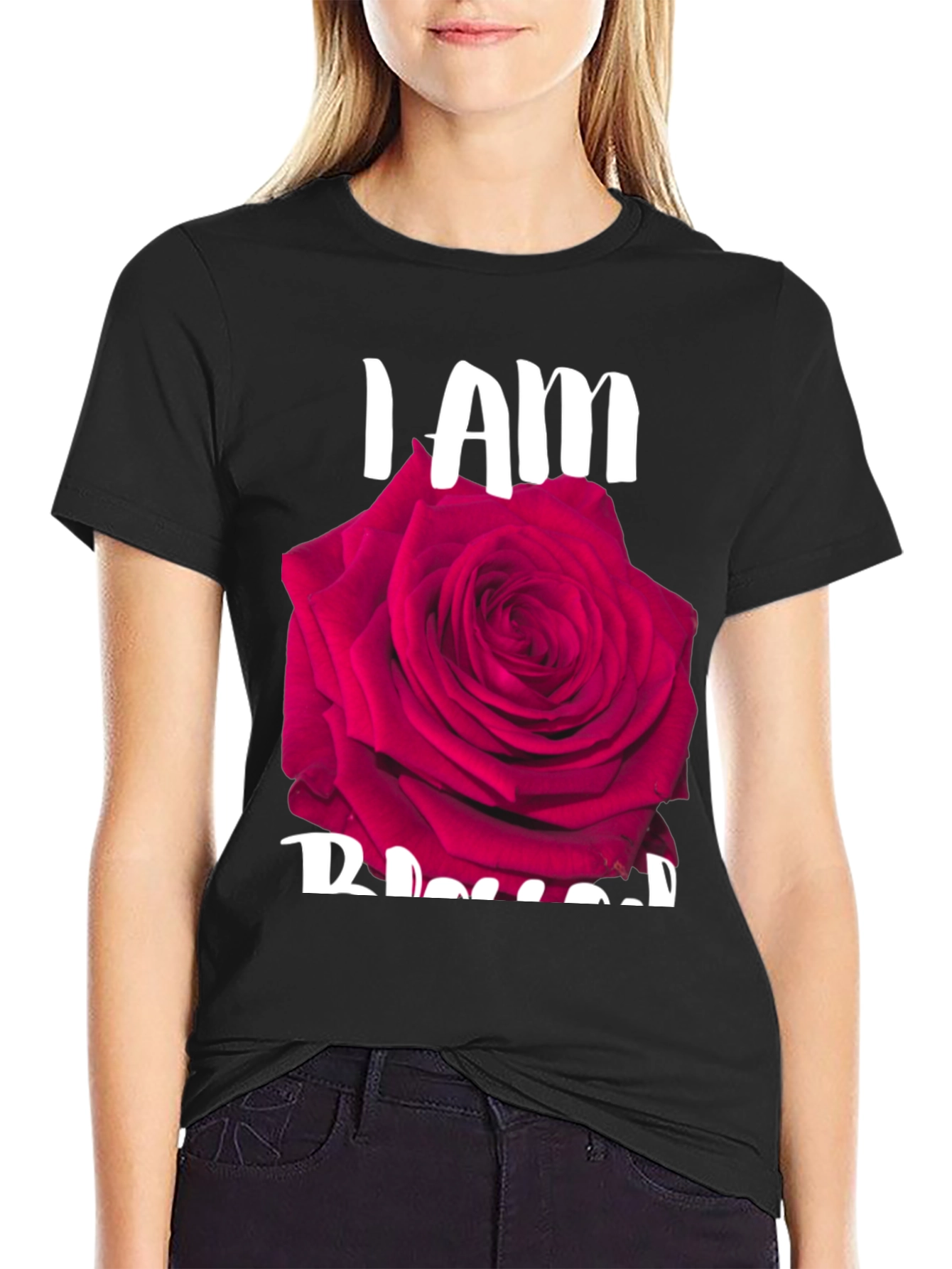 I Am Blessed Rose Graphic T-Shirt