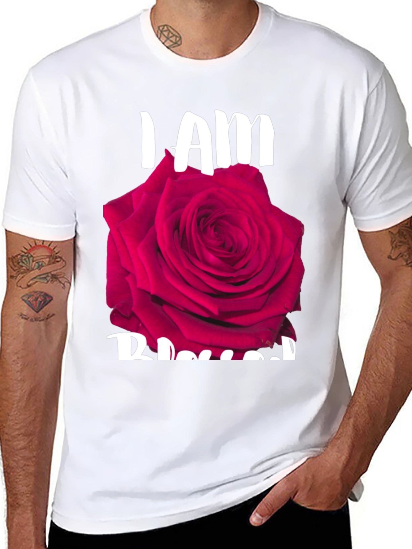 I Am Blessed Rose Graphic T-Shirt