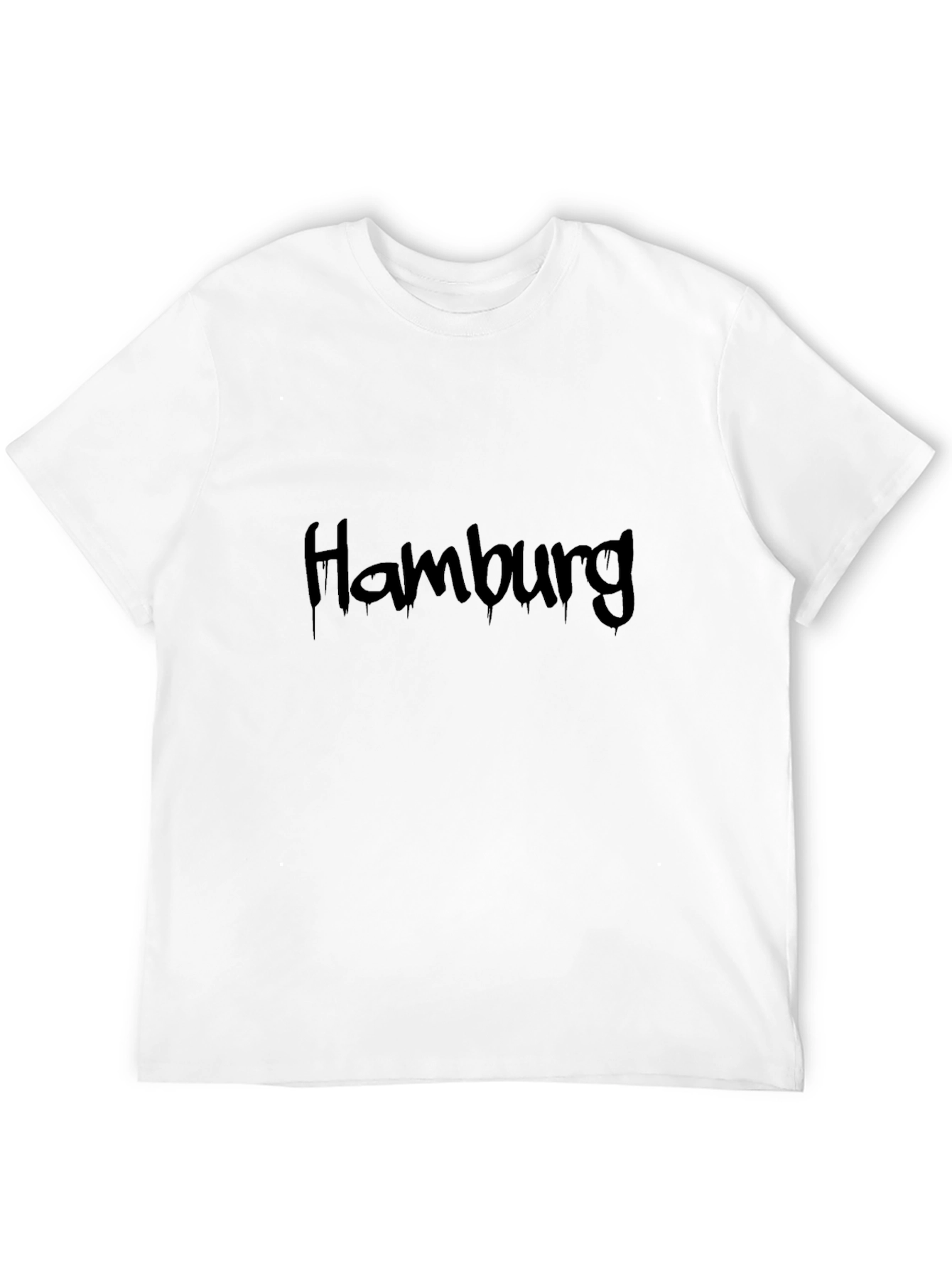Hamburg Dripping Text Black T-Shirt