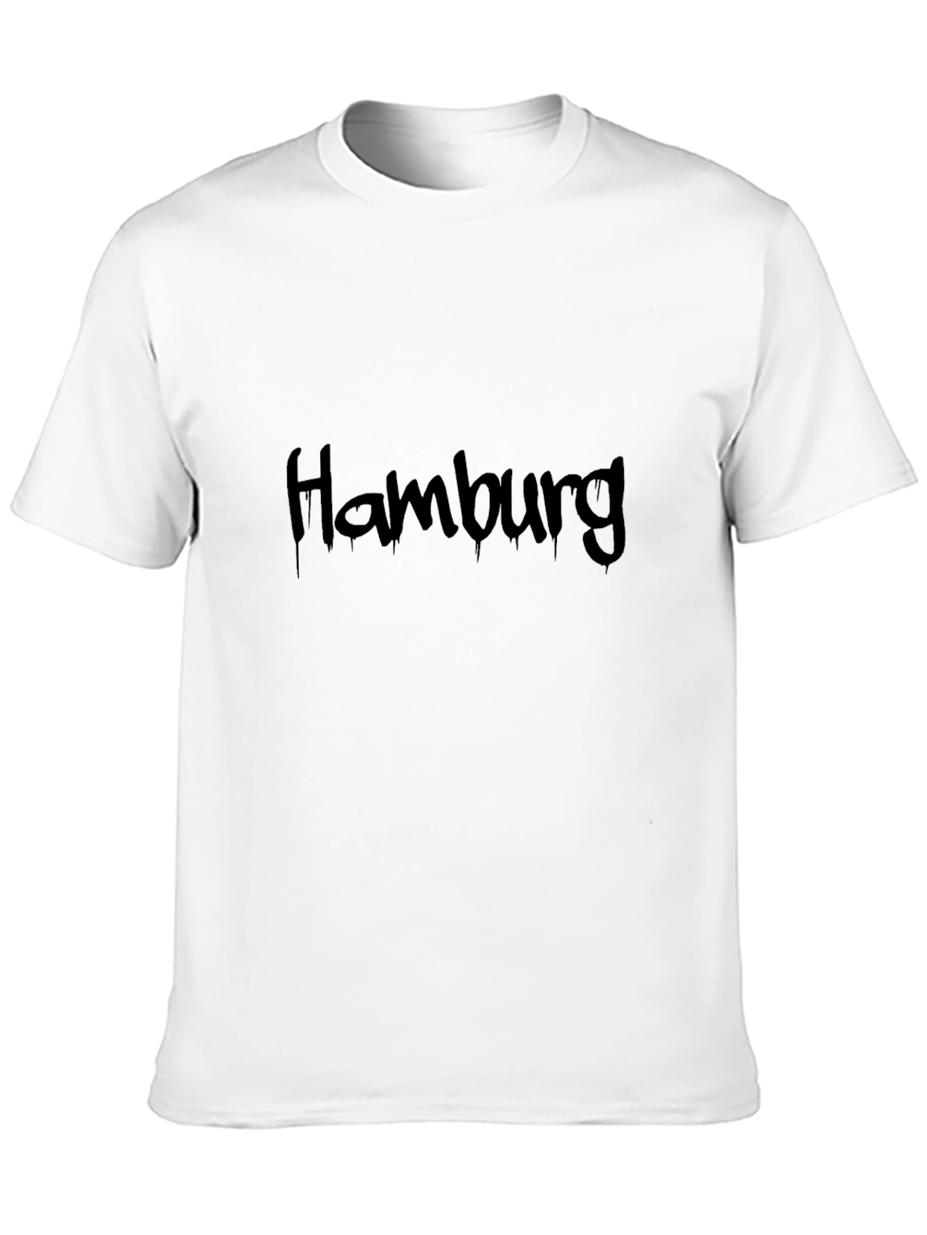 Hamburg Dripping Text Black T-Shirt