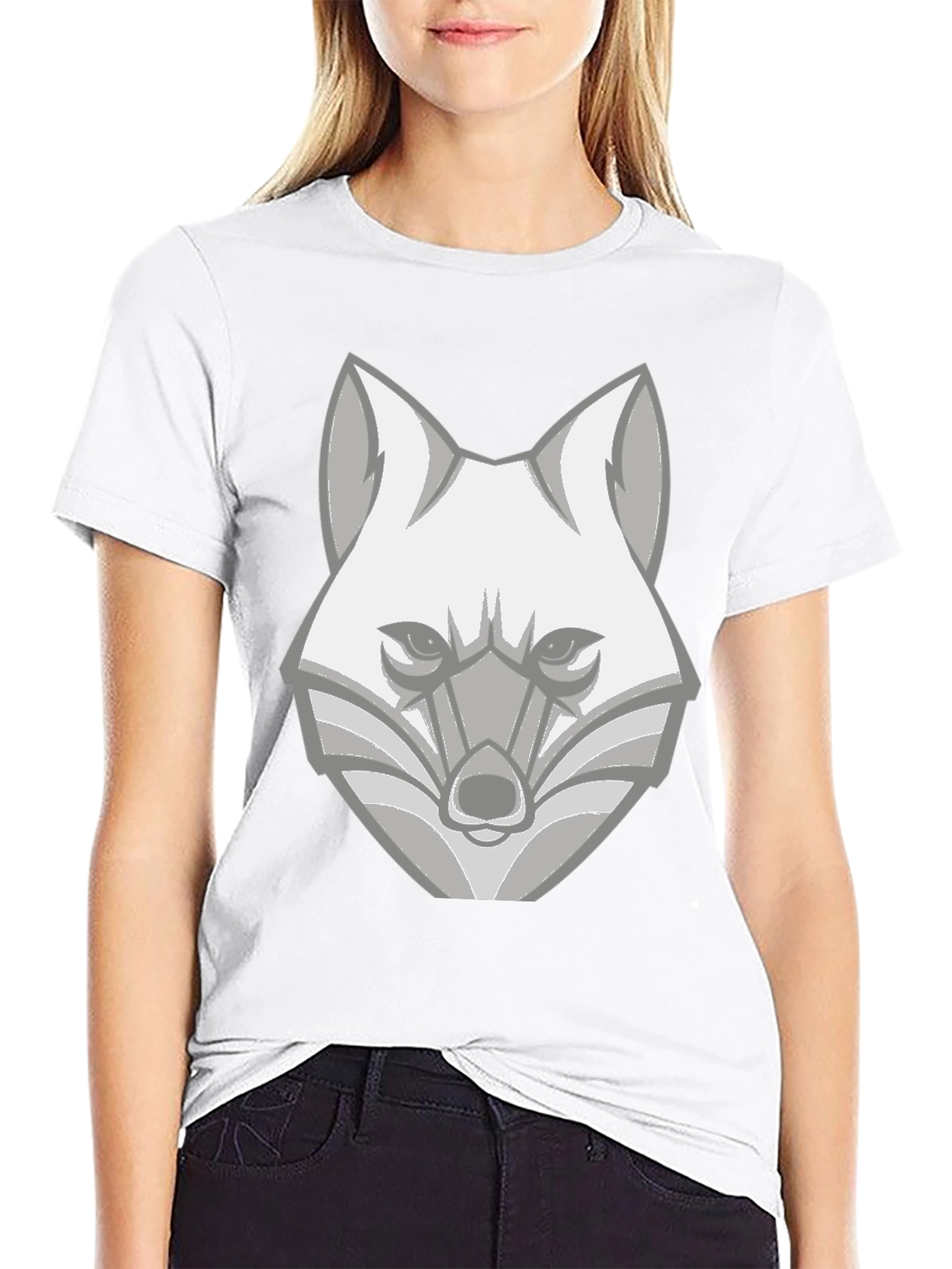 Geometric Fox Graphic T-Shirt - Modern Animal Tee