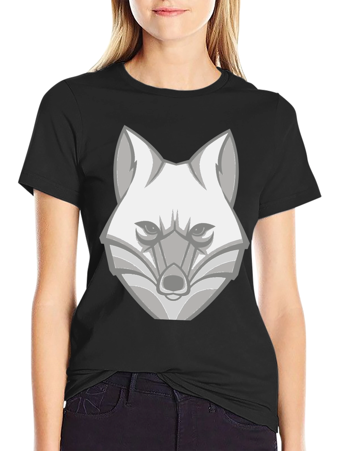 Geometric Fox Graphic T-Shirt - Modern Animal Tee