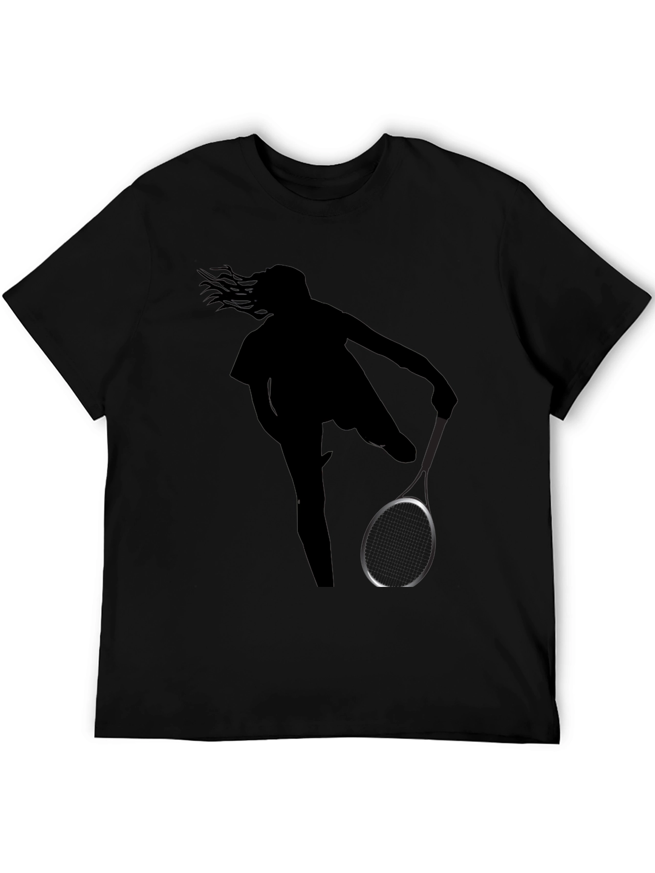 Tennis Player Silhouette Graphic Tee