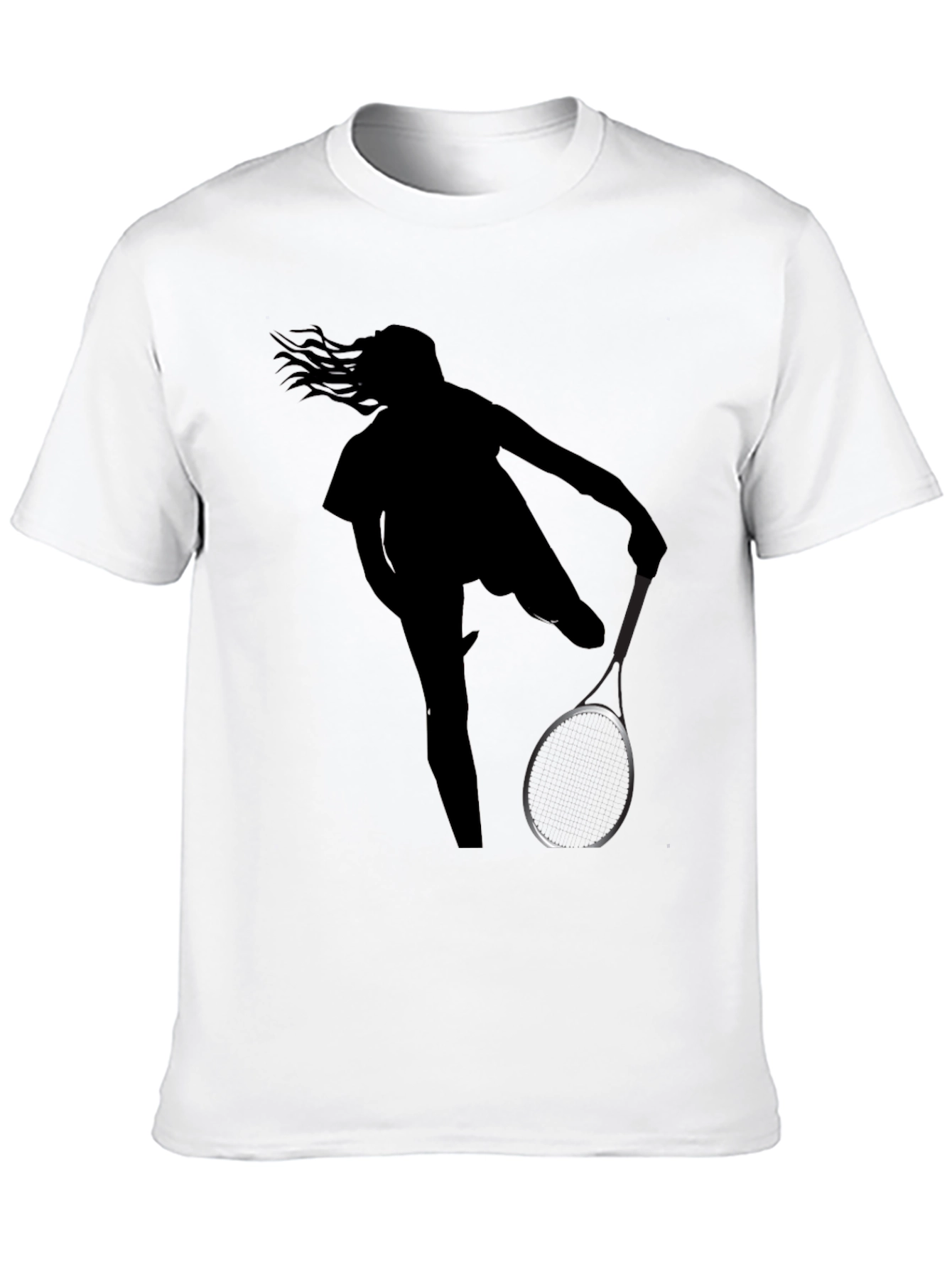 Tennis Player Silhouette Graphic Tee