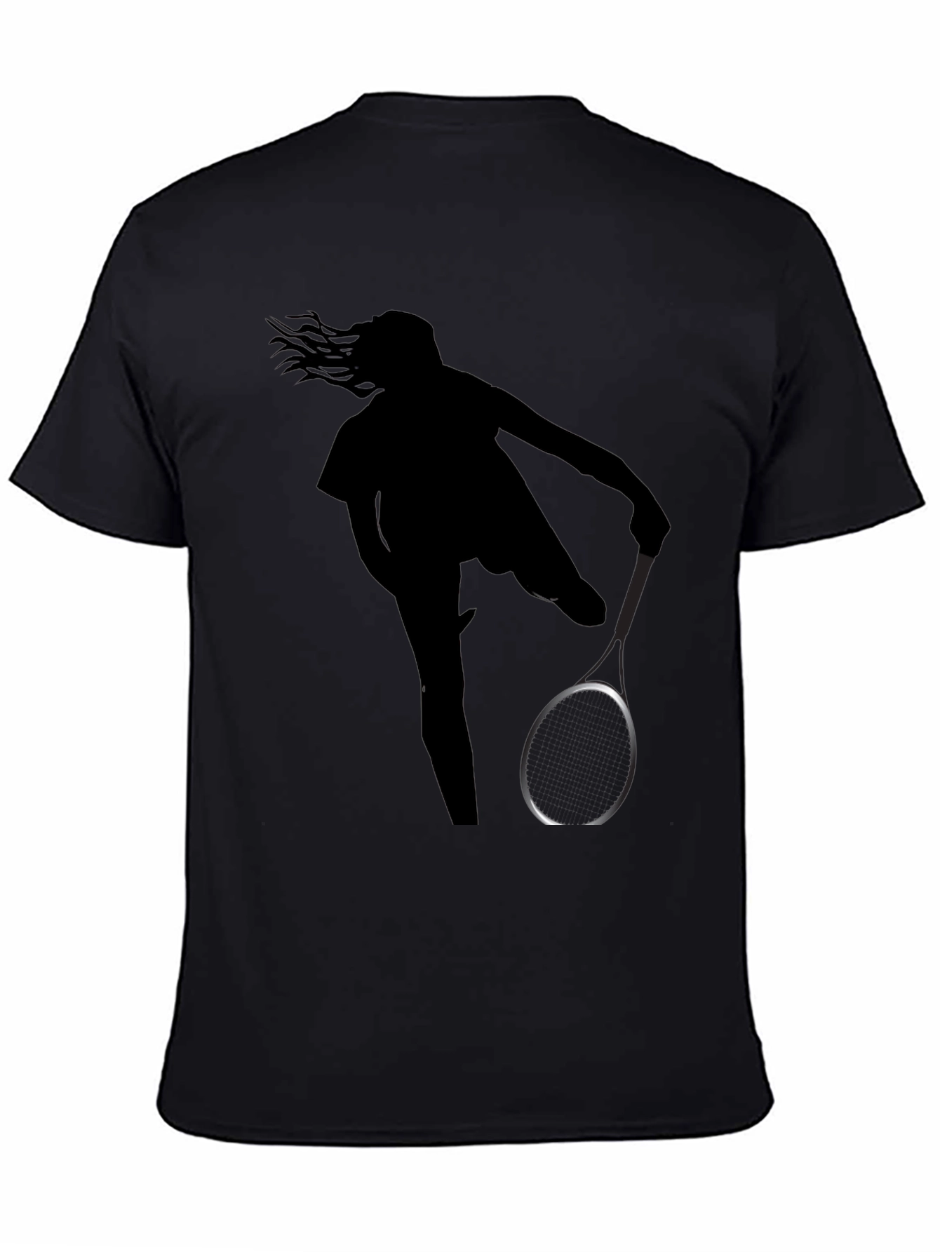 Tennis Player Silhouette Graphic Tee