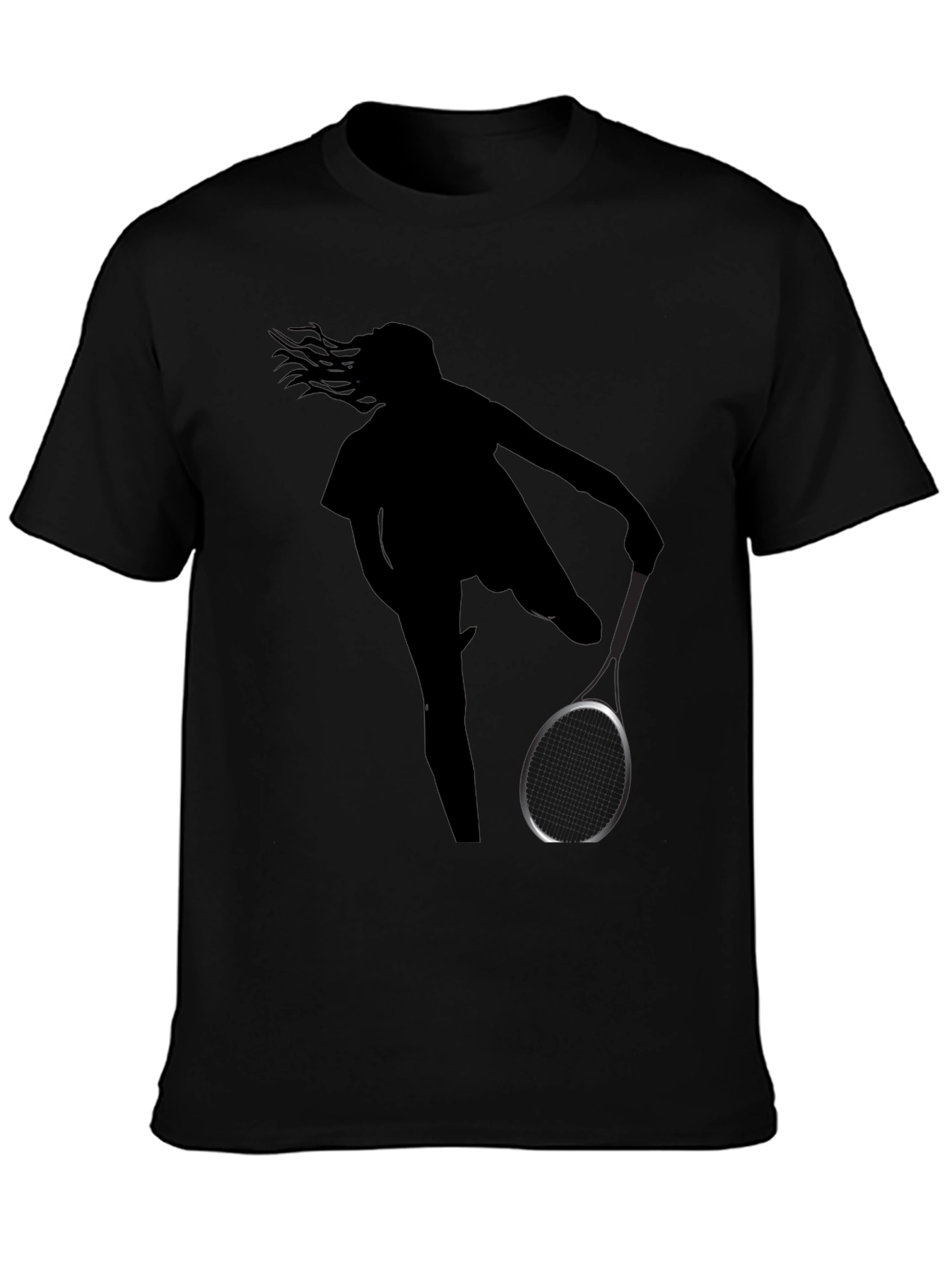 Tennis Player Silhouette Graphic Tee