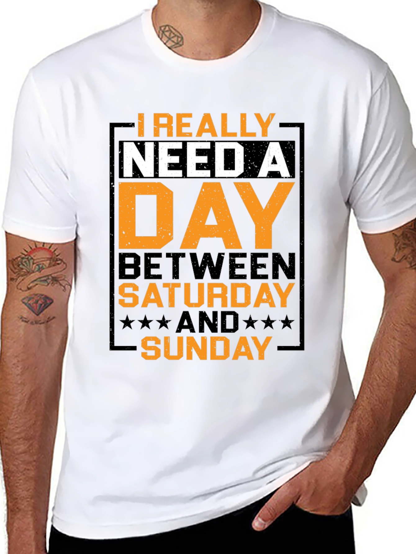 Humorous Day Between Graphic T-Shirt