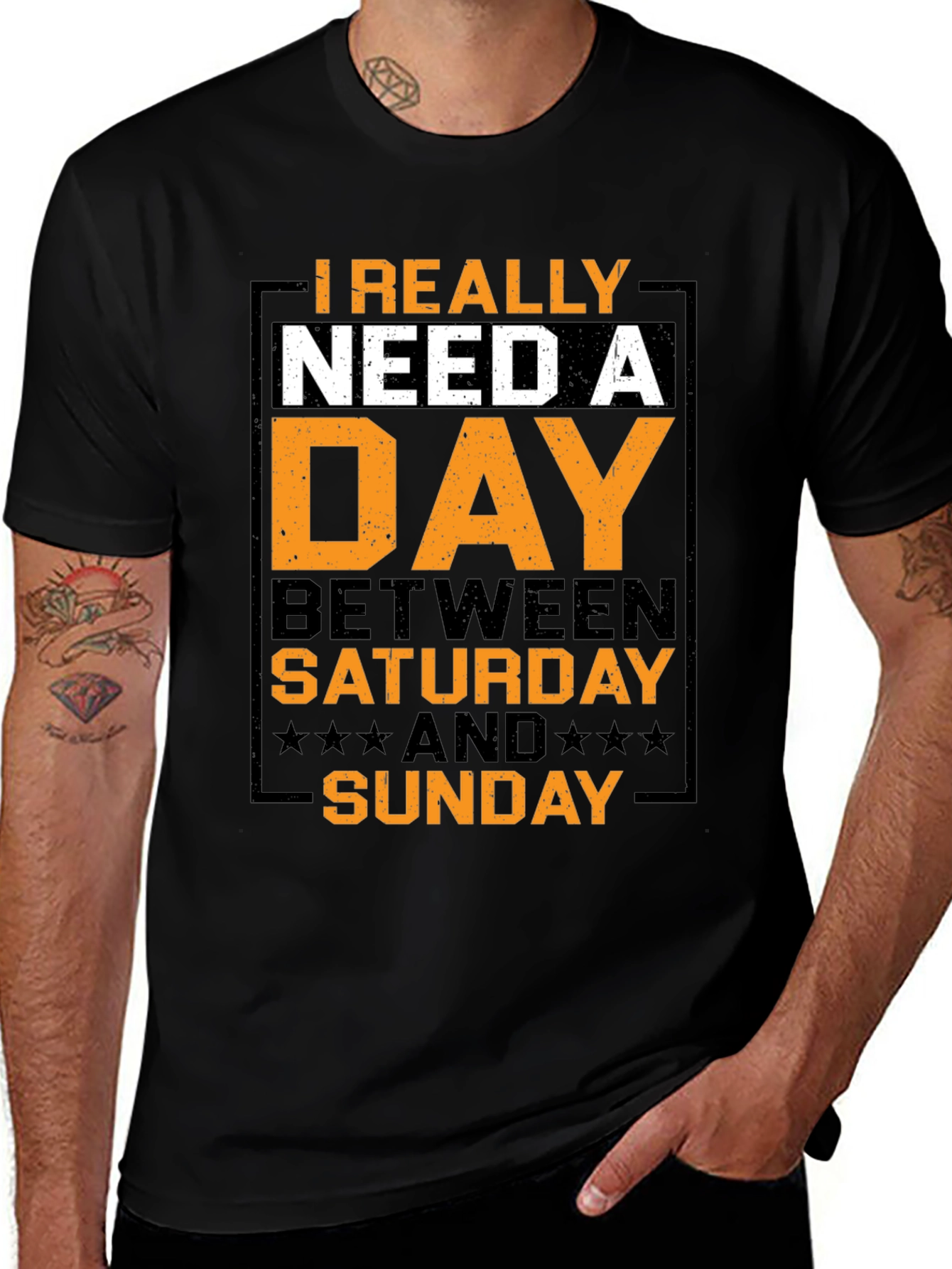 Humorous Day Between Graphic T-Shirt