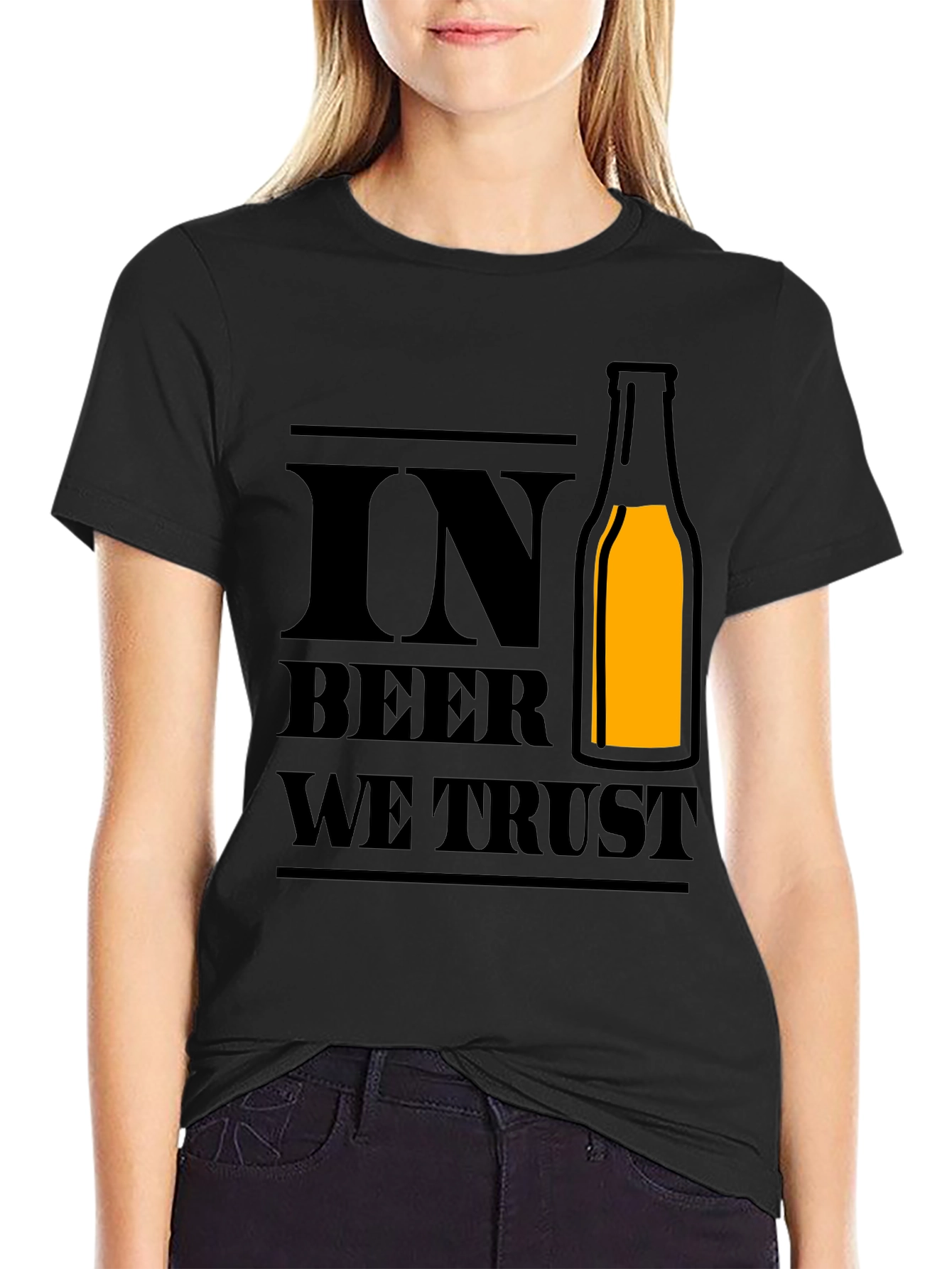 In Beer We Trust - Novelty Graphic T-Shirt