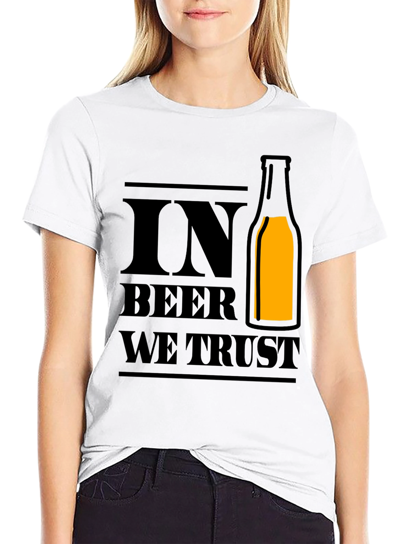 In Beer We Trust - Novelty Graphic T-Shirt