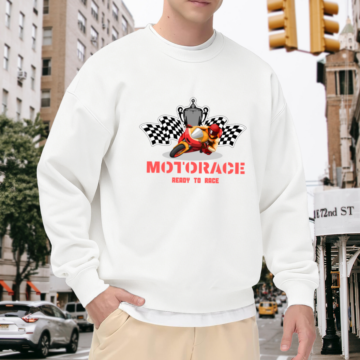 MOTORACE - Motorcycle Racing Graphic ԲÁìÎÀÒÂ | Unisex Pullover Sweatshirt