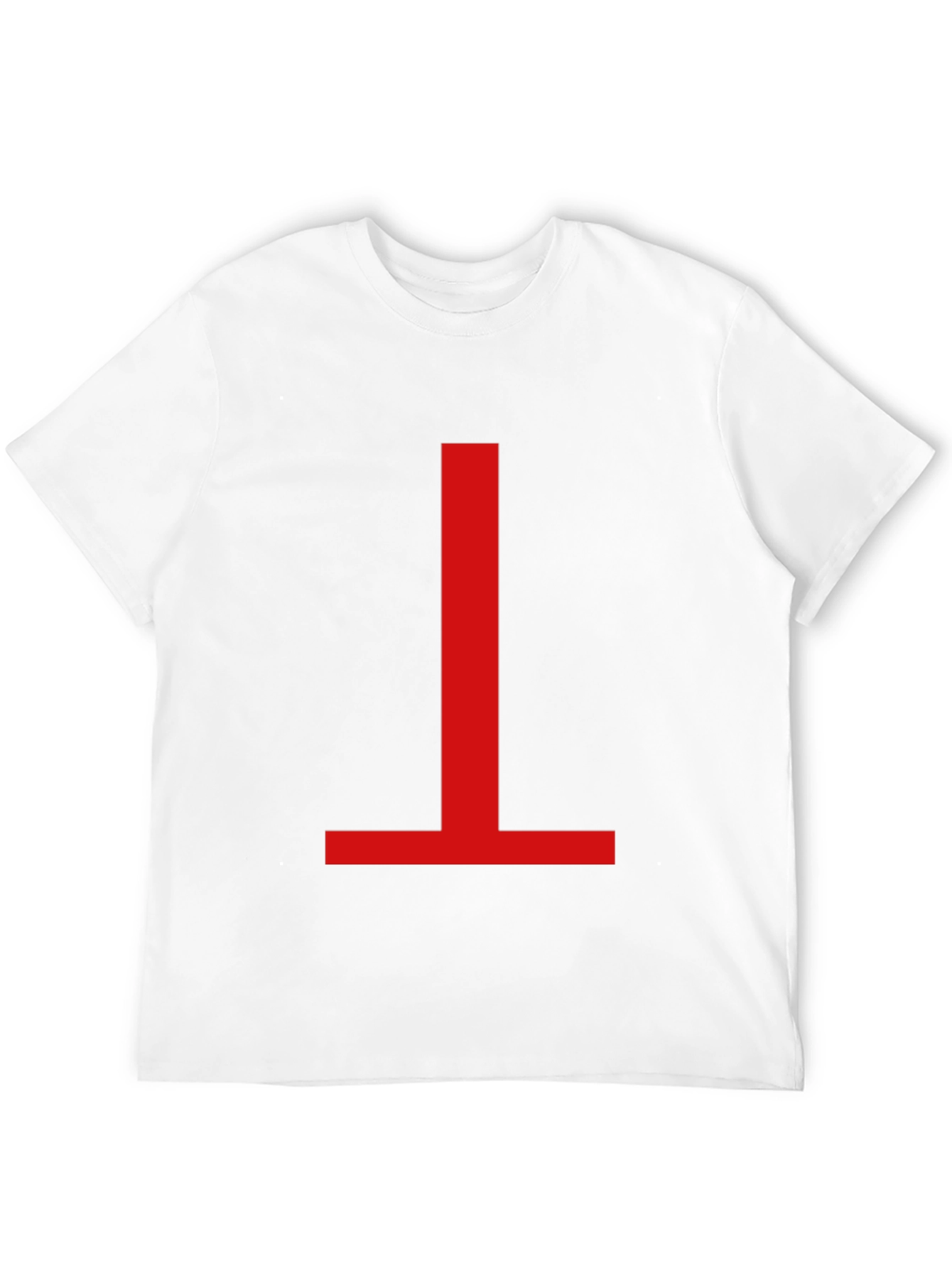 Minimalist Red Symbol Black T-Shirt