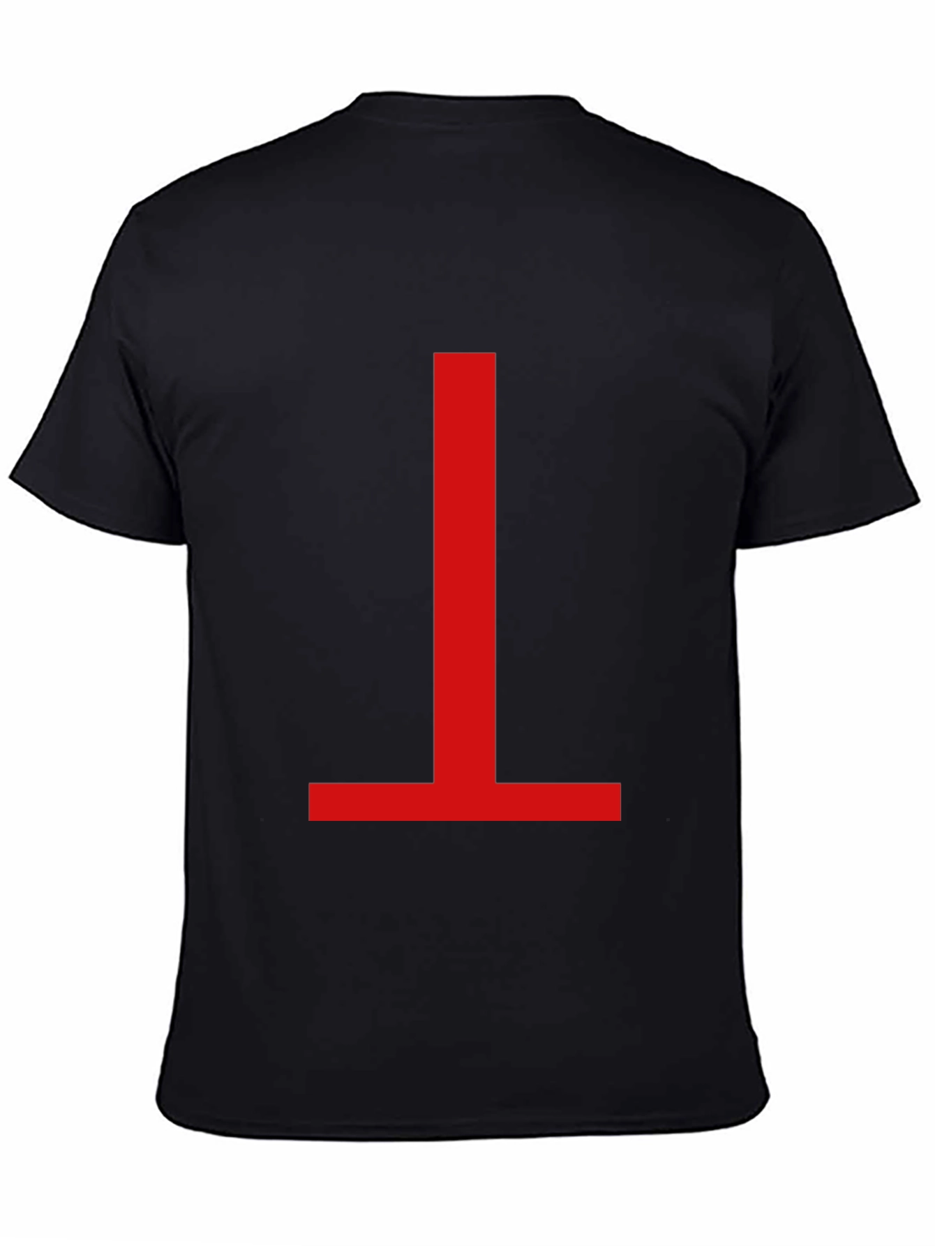 Minimalist Red Symbol Black T-Shirt