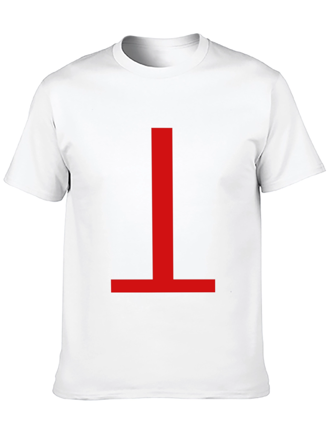 Minimalist Red Symbol Black T-Shirt