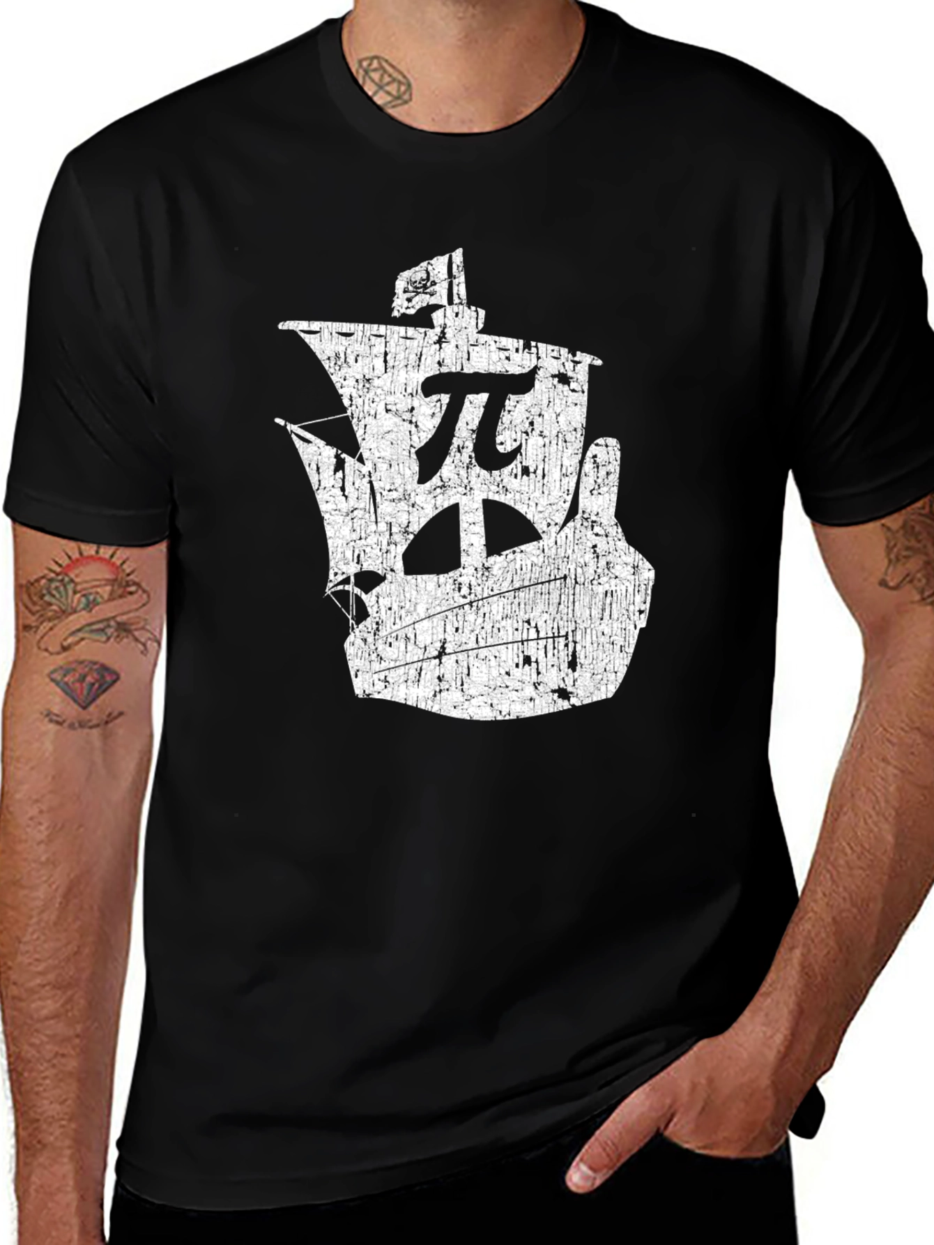 Pi Rate Math Pirate Ship Tee