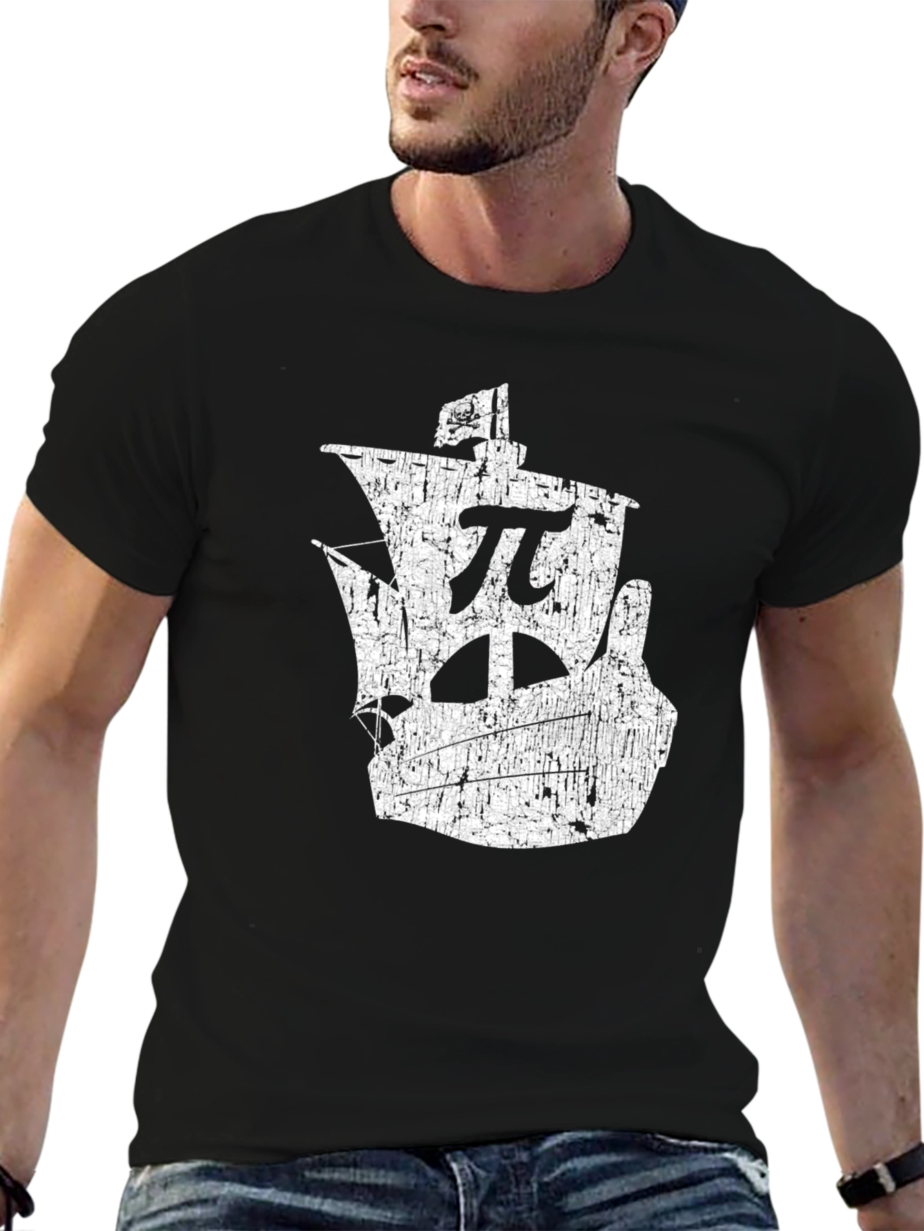 Pi Rate Math Pirate Ship Tee