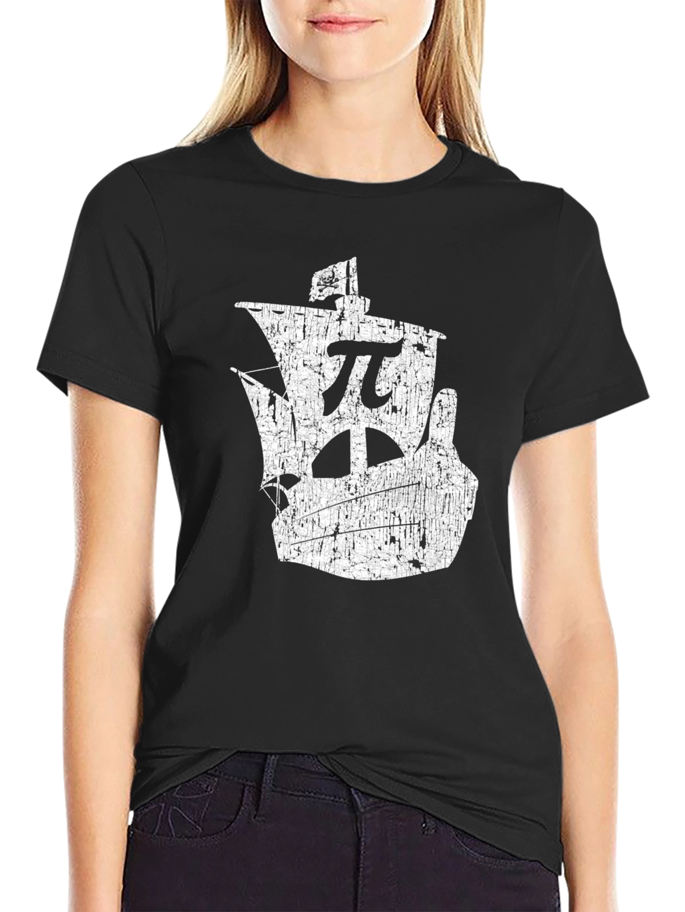 Pi Rate Math Pirate Ship Tee