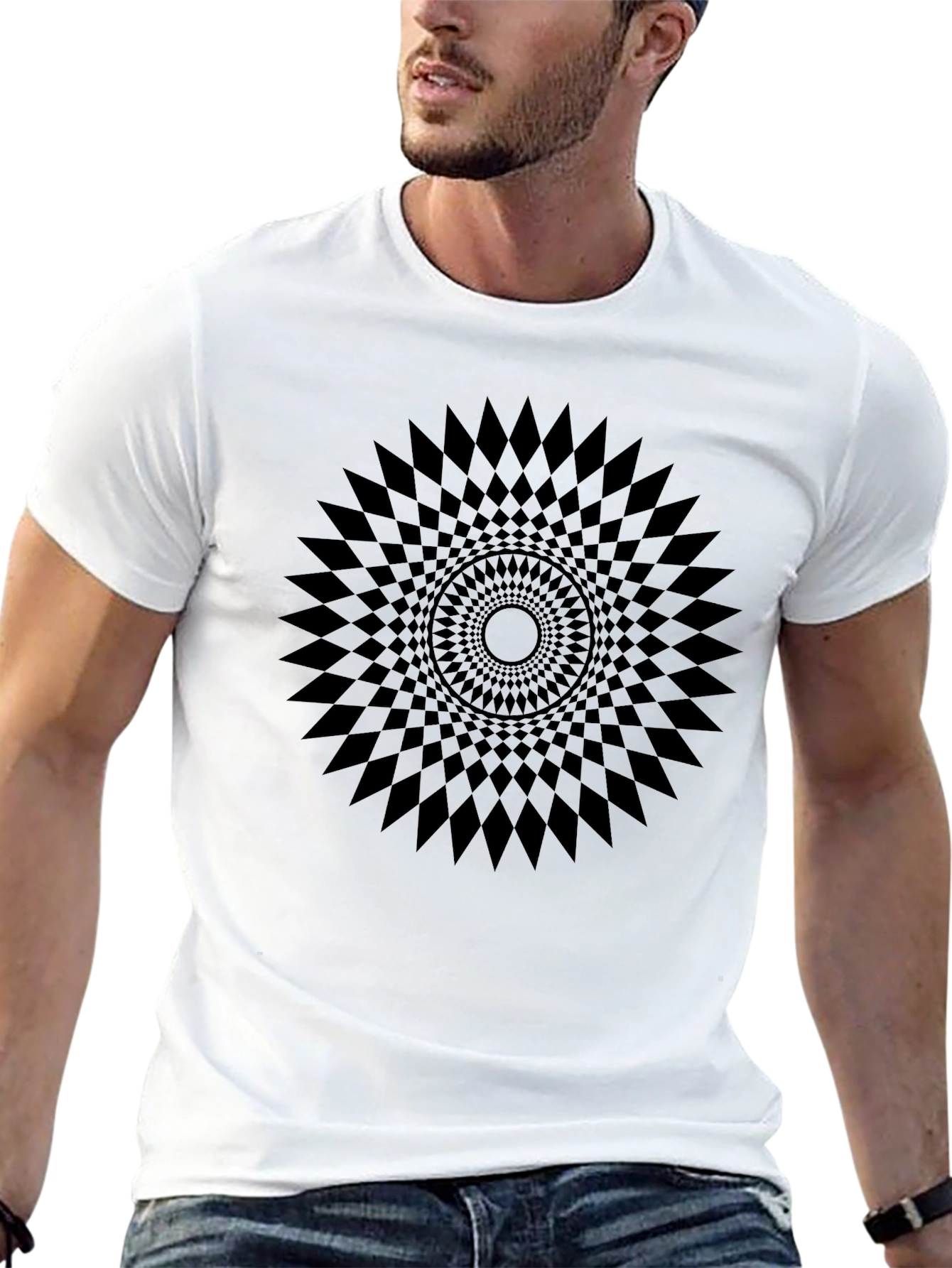 Geometric Mandala Graphic Print T-Shirt