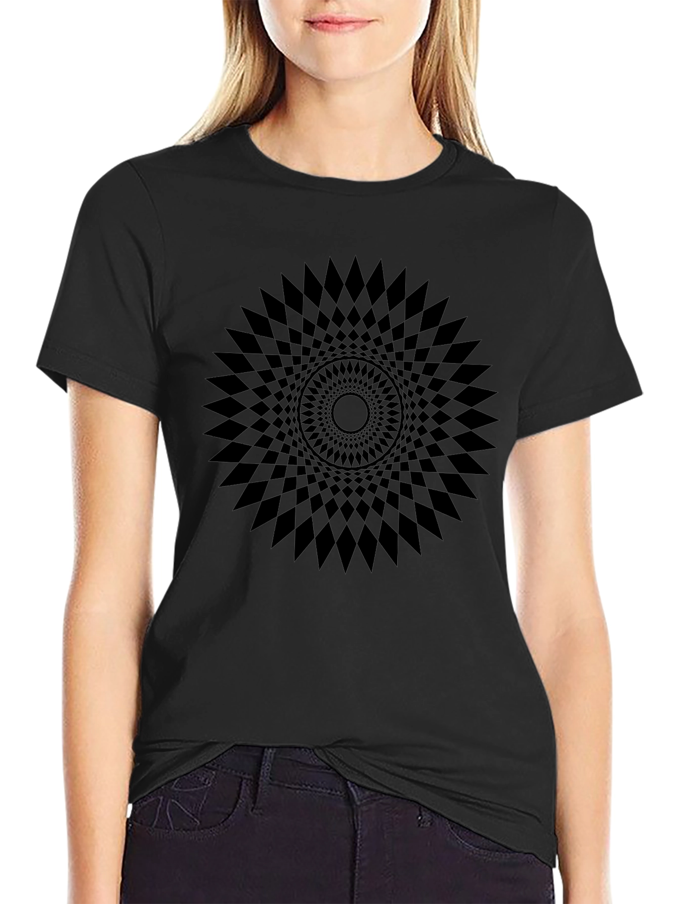 Geometric Mandala Graphic Print T-Shirt
