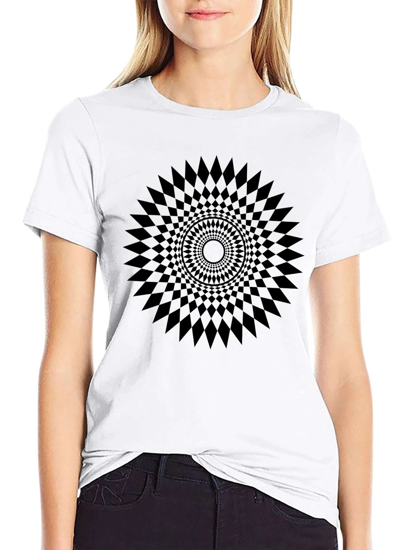 Geometric Mandala Graphic Print T-Shirt