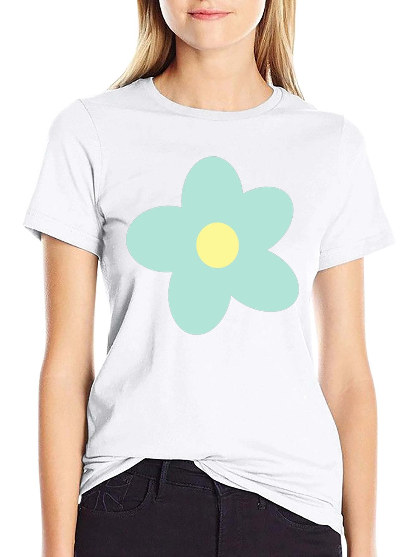 Flower Graphic T-Shirt - Mens Black Tee