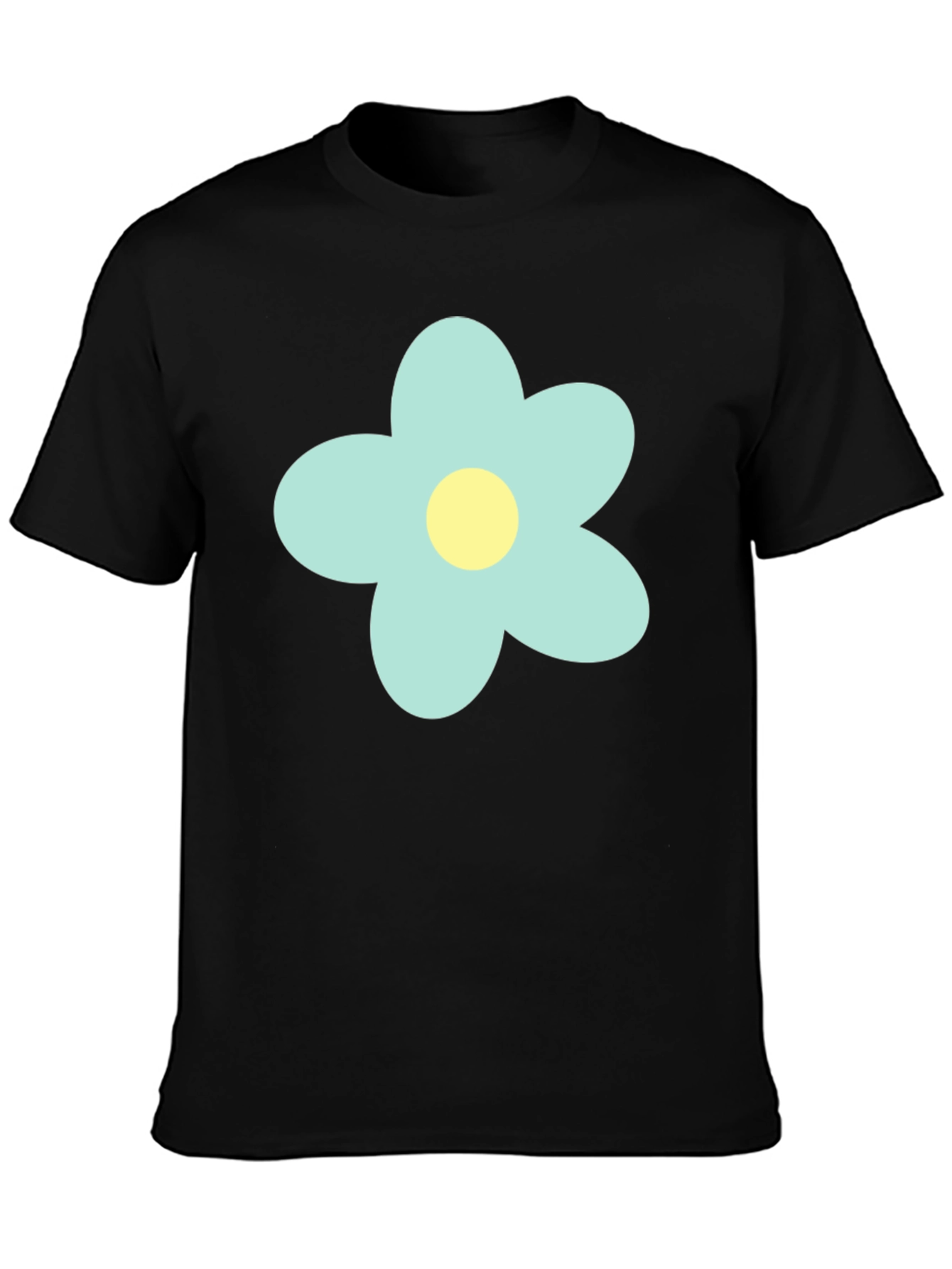 Flower Graphic T-Shirt - Mens Black Tee