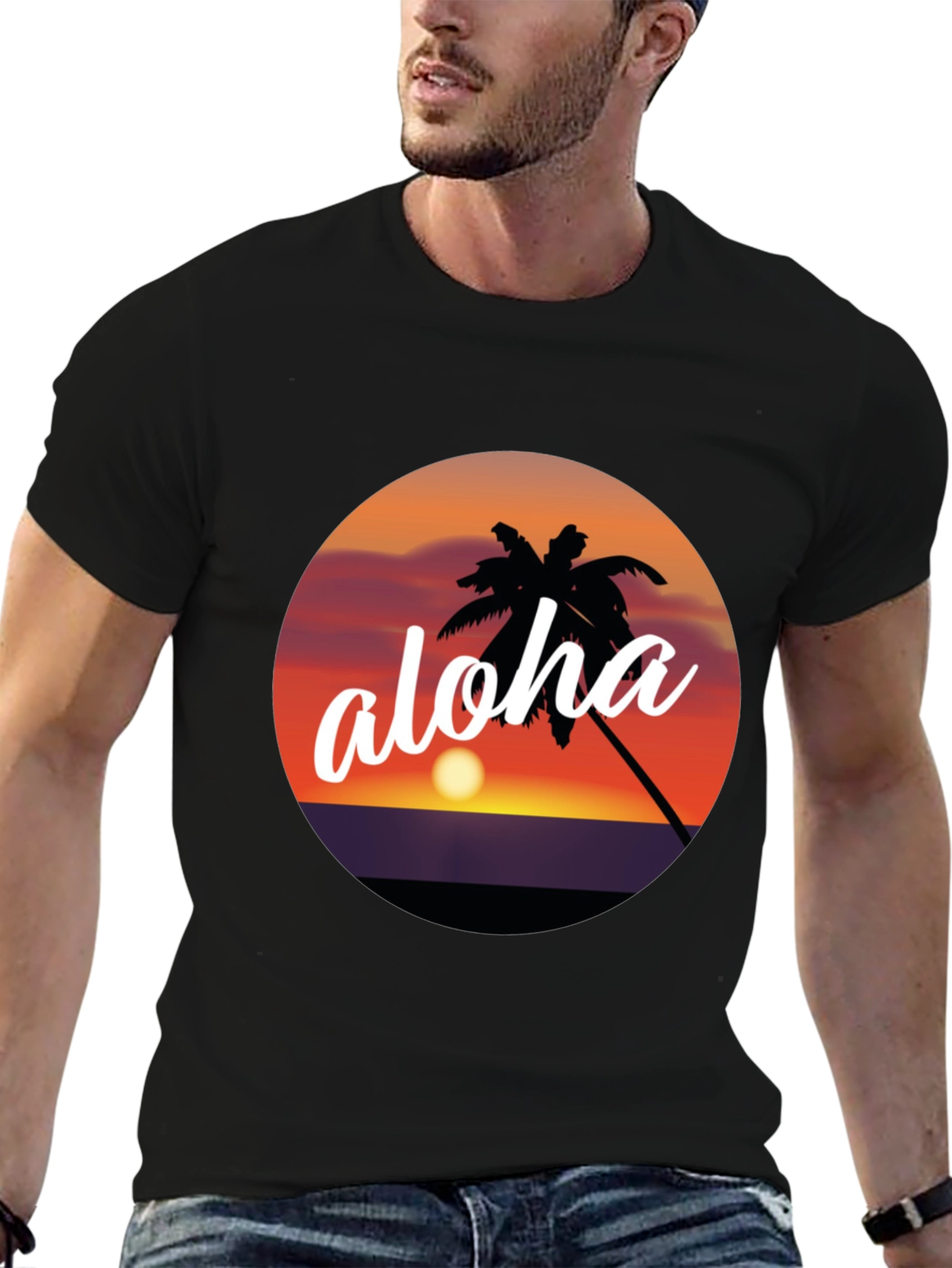 Aloha Sunset Graphic Tee - Tropical Vibes