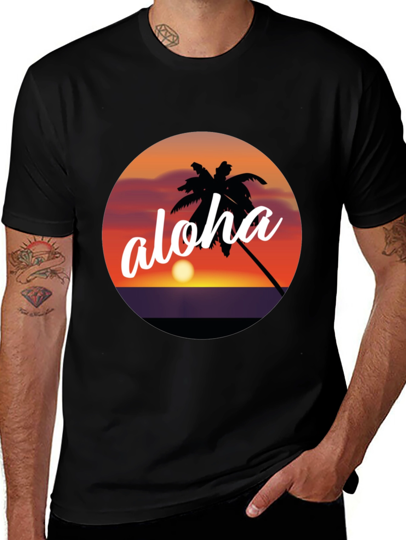 Aloha Sunset Graphic Tee - Tropical Vibes