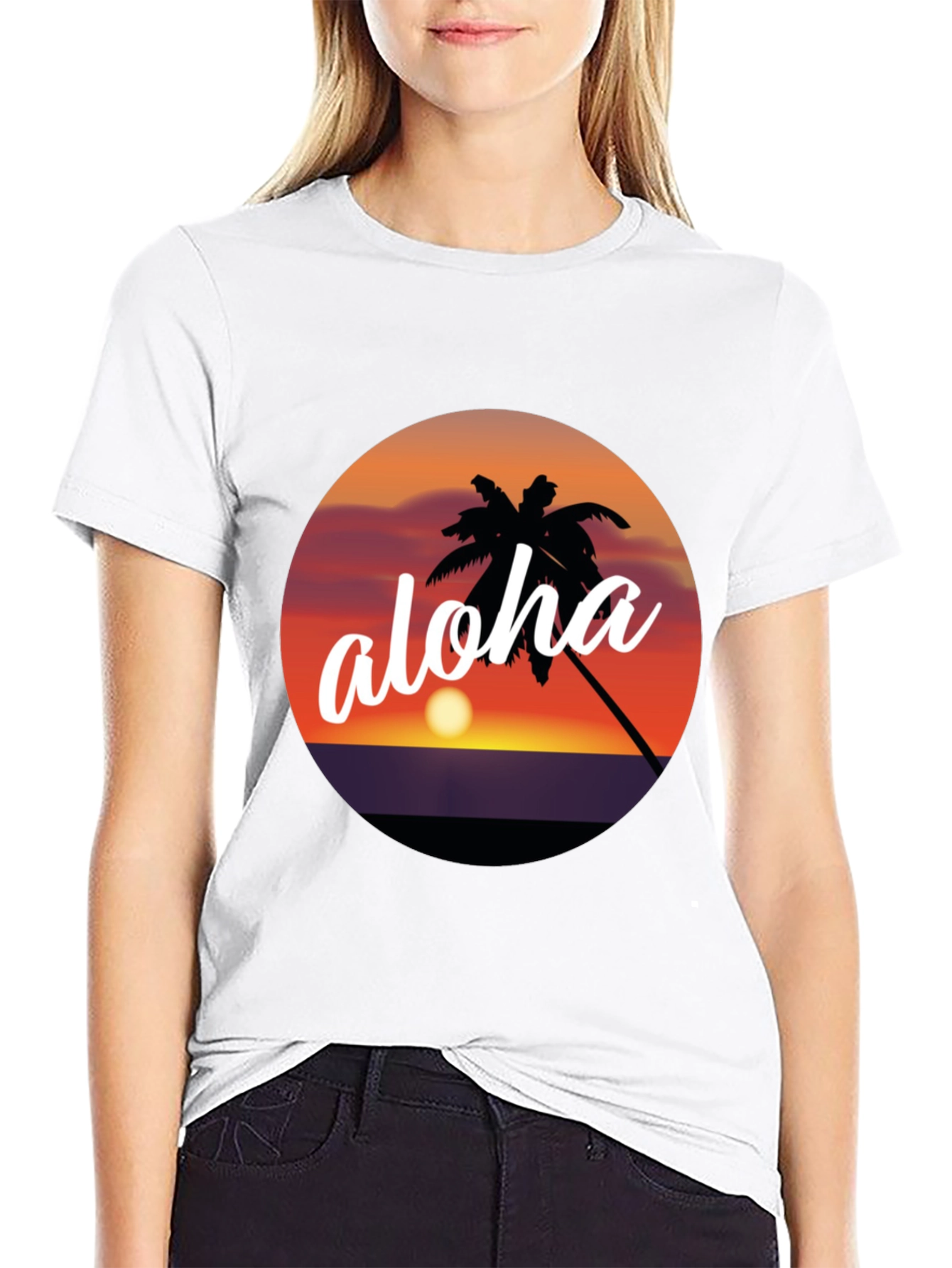Aloha Sunset Graphic Tee - Tropical Vibes