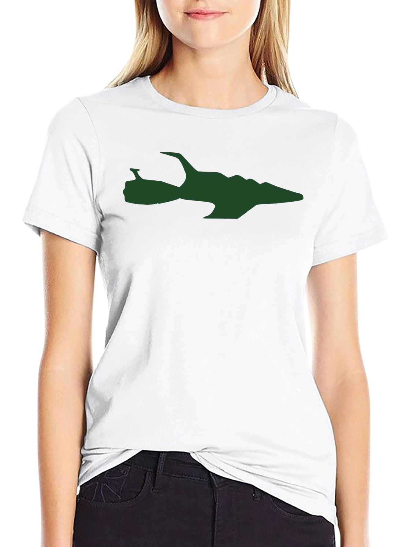 Sci-Fi Spaceship Graphic T-Shirt - Black