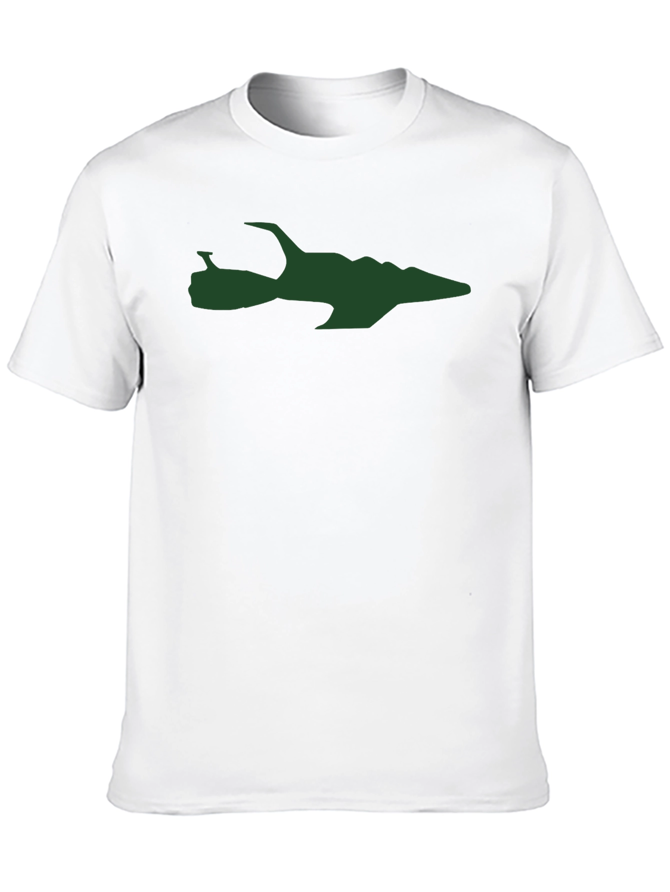 Sci-Fi Spaceship Graphic T-Shirt - Black