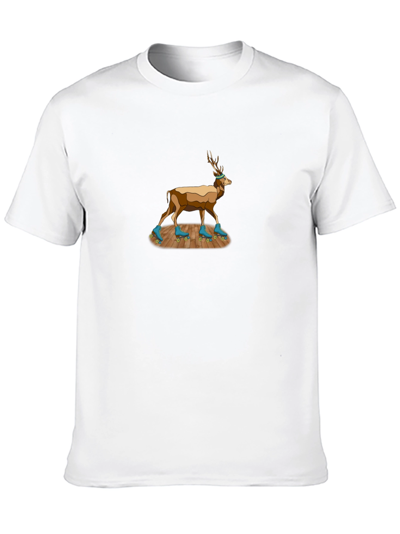 Deer on Roller Skates T-Shirt - Unique Design!