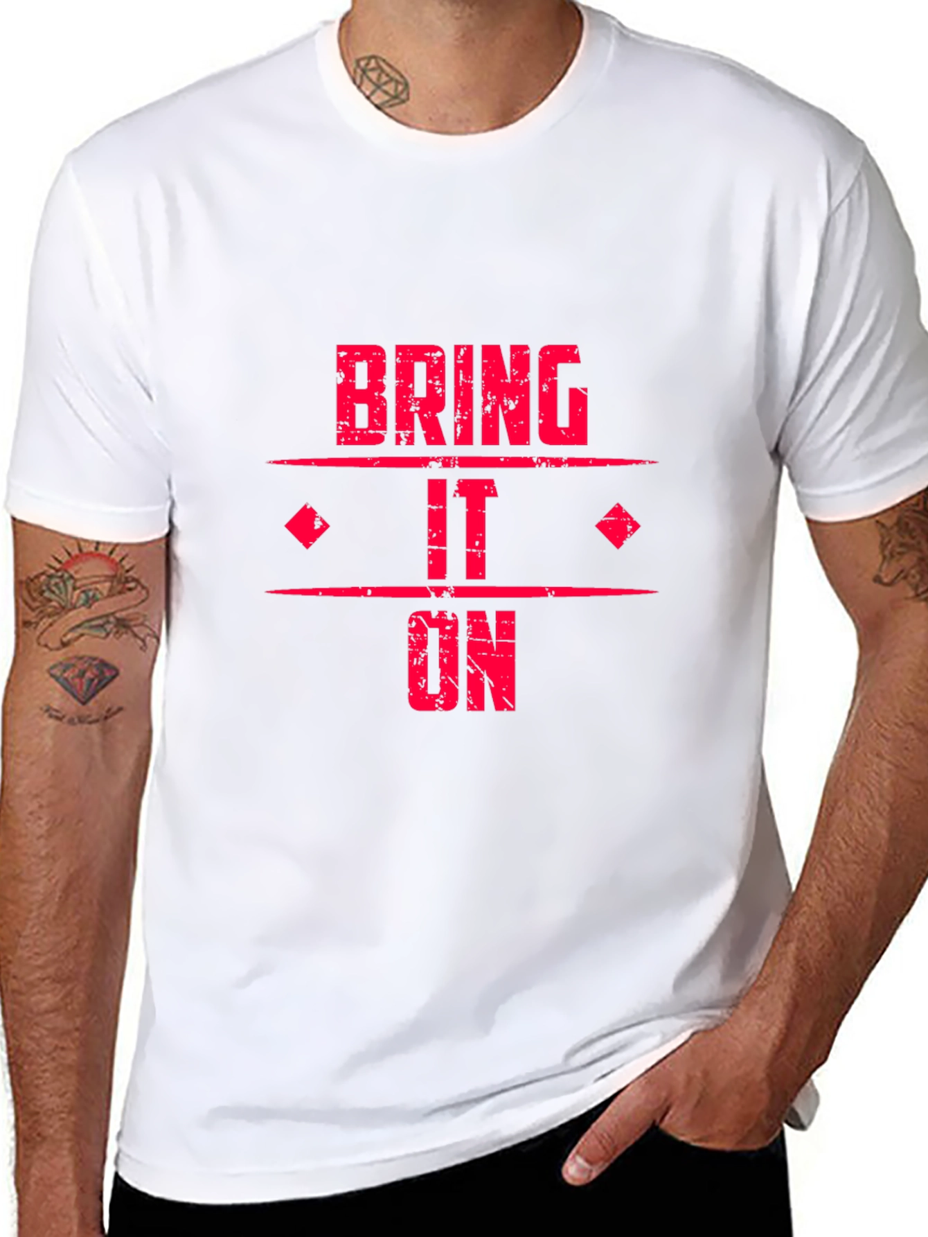 Bring It On Graphic Tee - Black Cotton T-Shirt