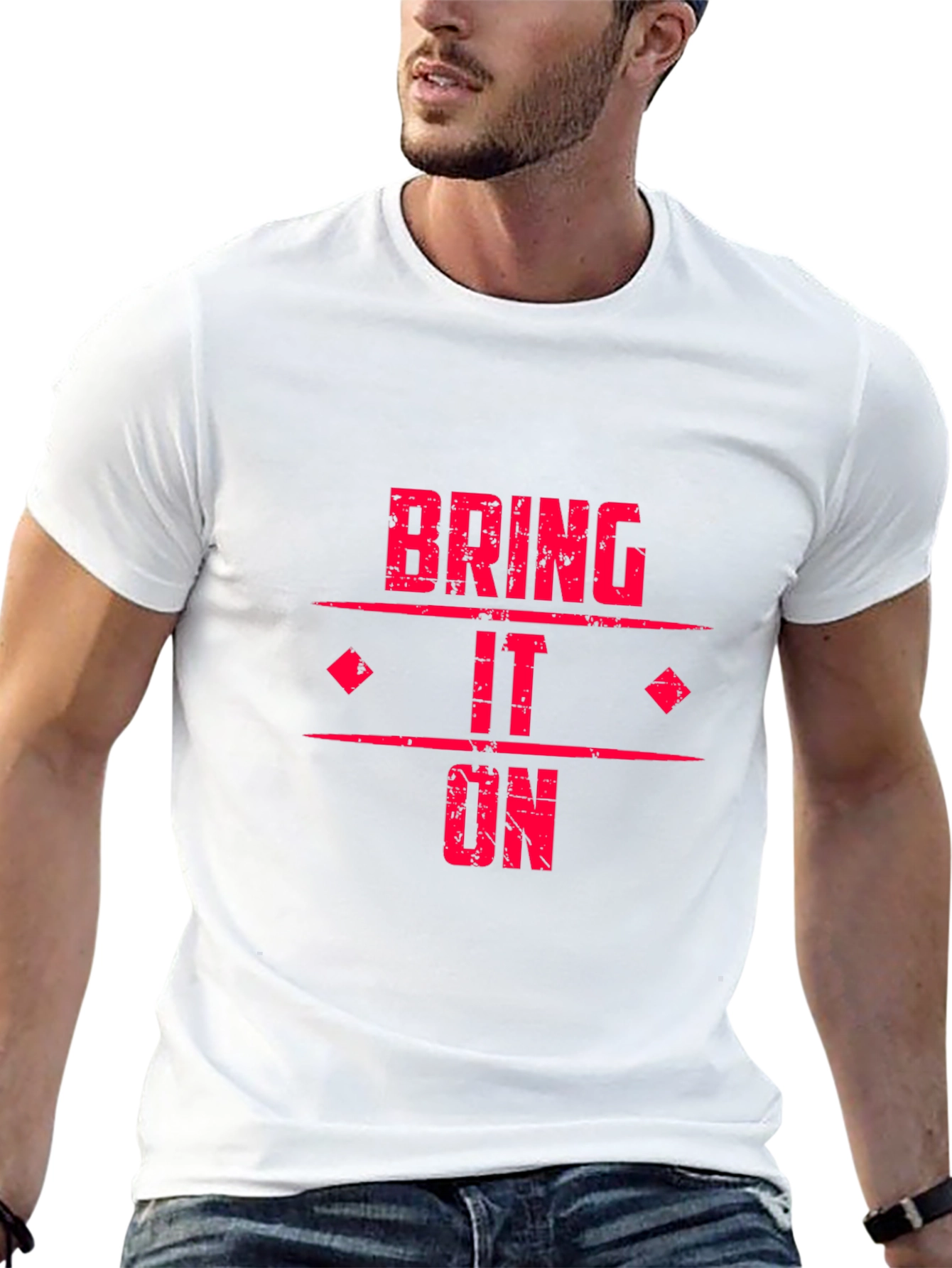 Bring It On Graphic Tee - Black Cotton T-Shirt