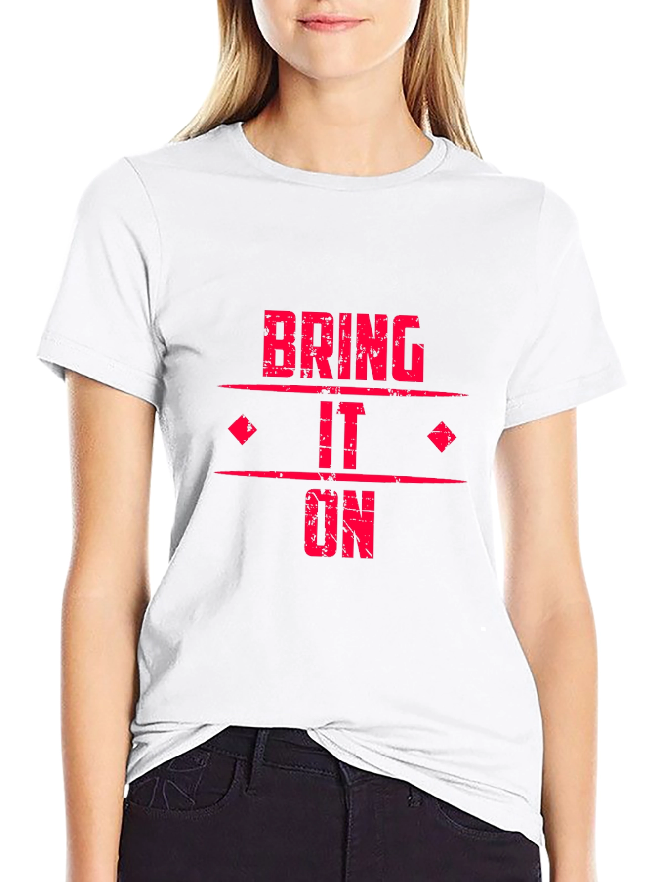 Bring It On Graphic Tee - Black Cotton T-Shirt