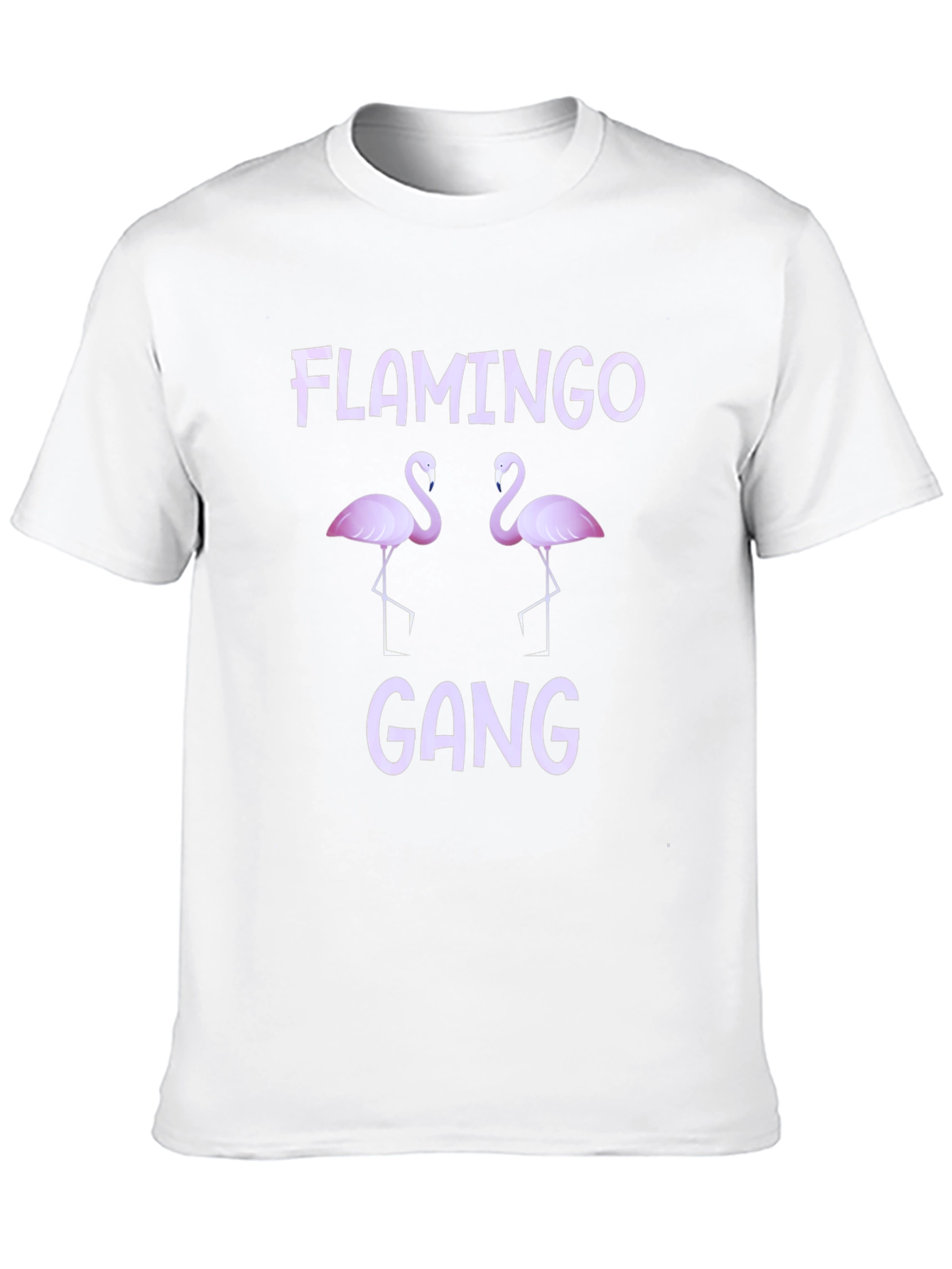 Flamingo Gang Graphic Tee - Black Cotton T-Shirt